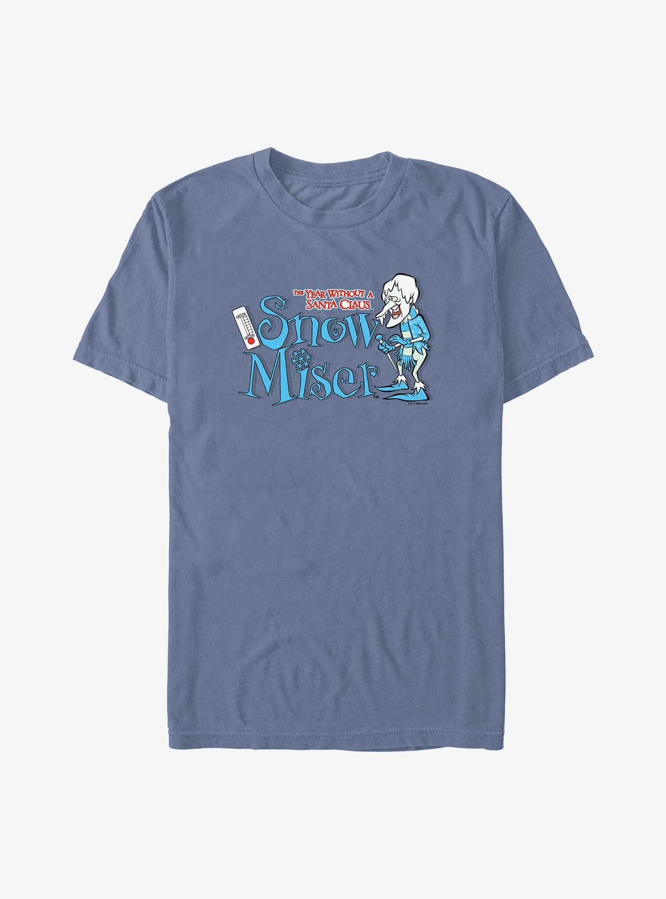 A Year Without A Santa Snow Badge Garment Dye T-Shirt, BLUEJEAN, hi-res
