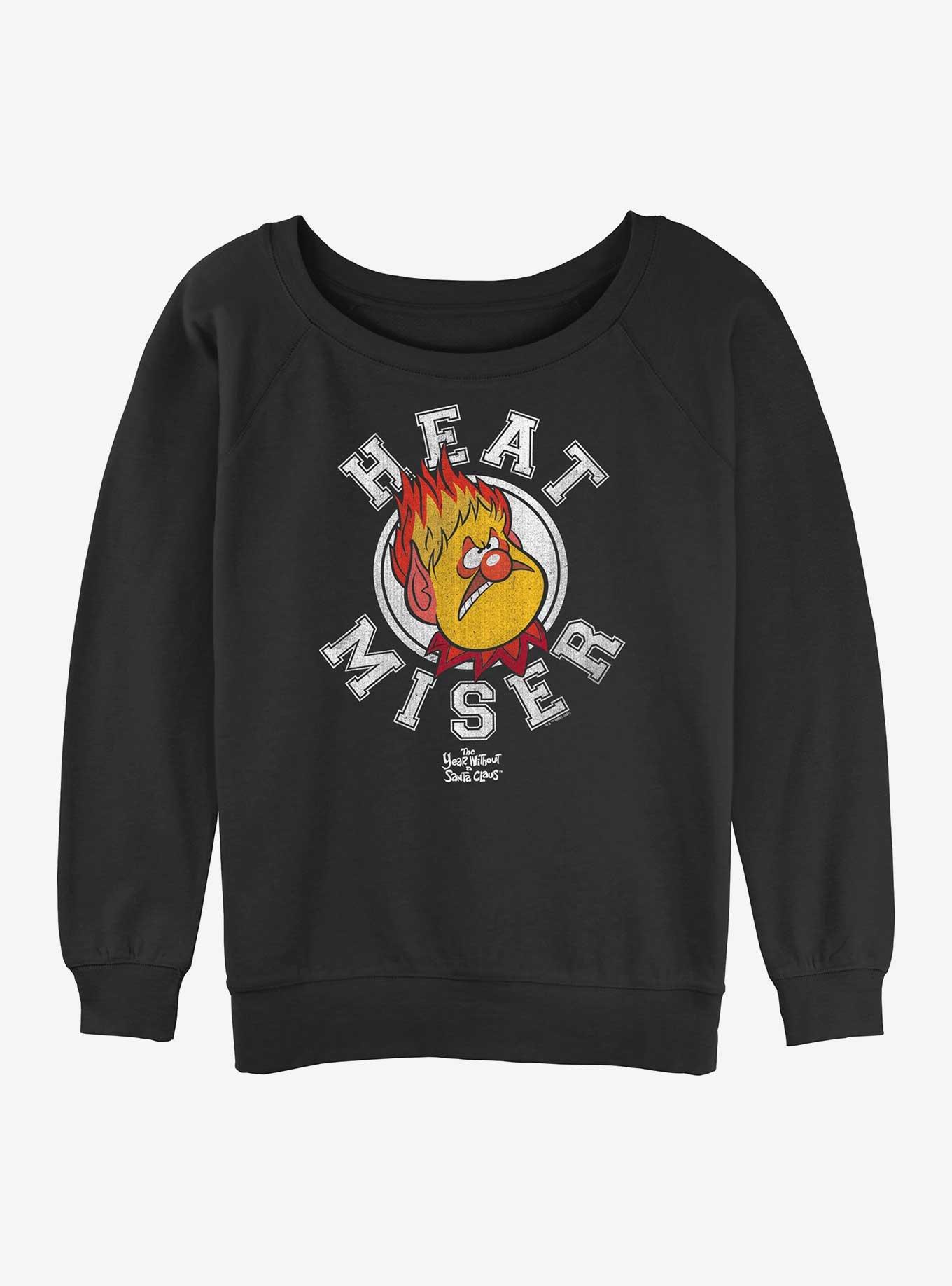 A Year Without A Santa Heat Miser College Womens Slouchy Sweatshirt, , hi-res