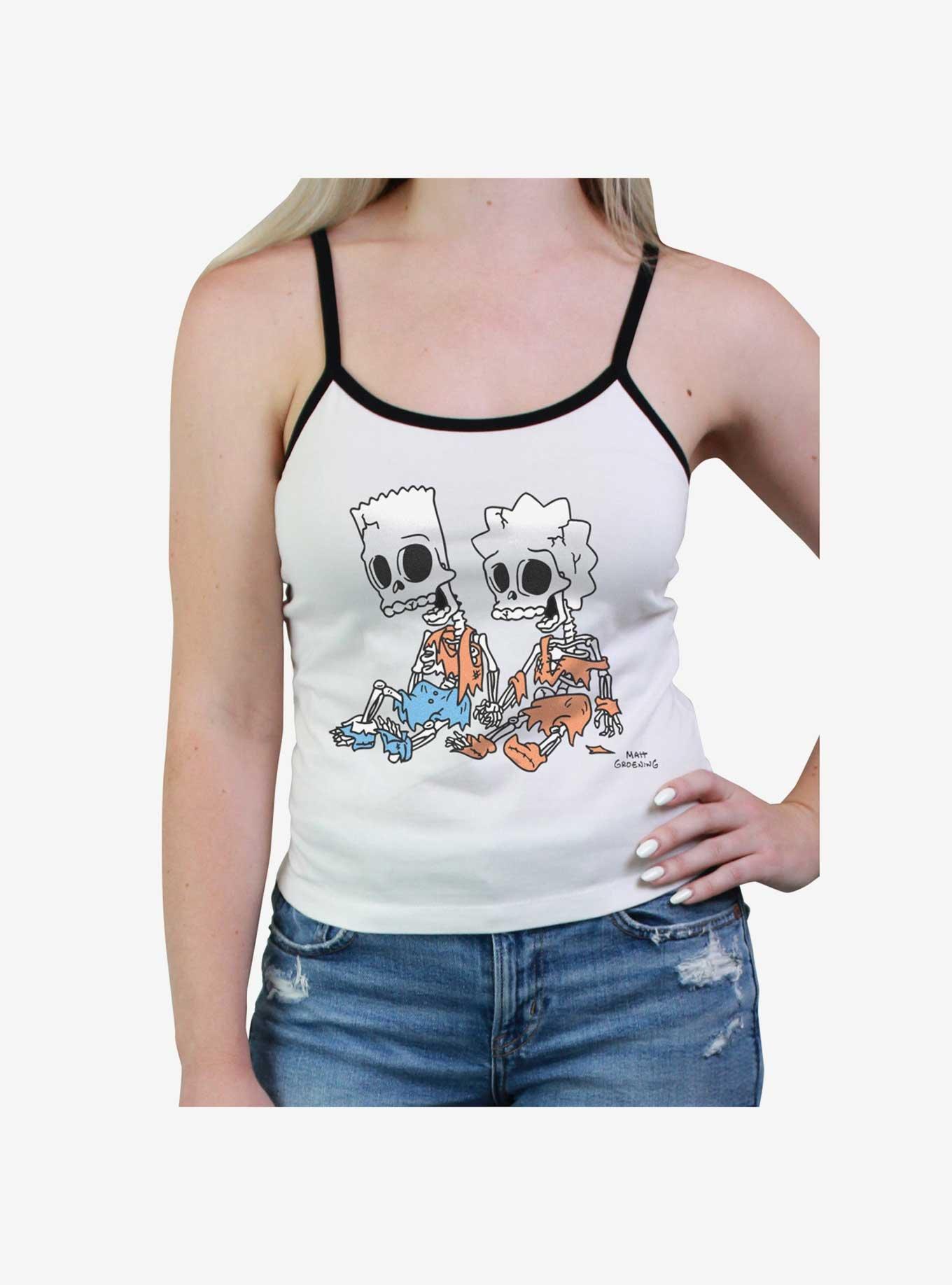 The Simpsons Skeleton Bart And Lisa Womens Cami, , hi-res