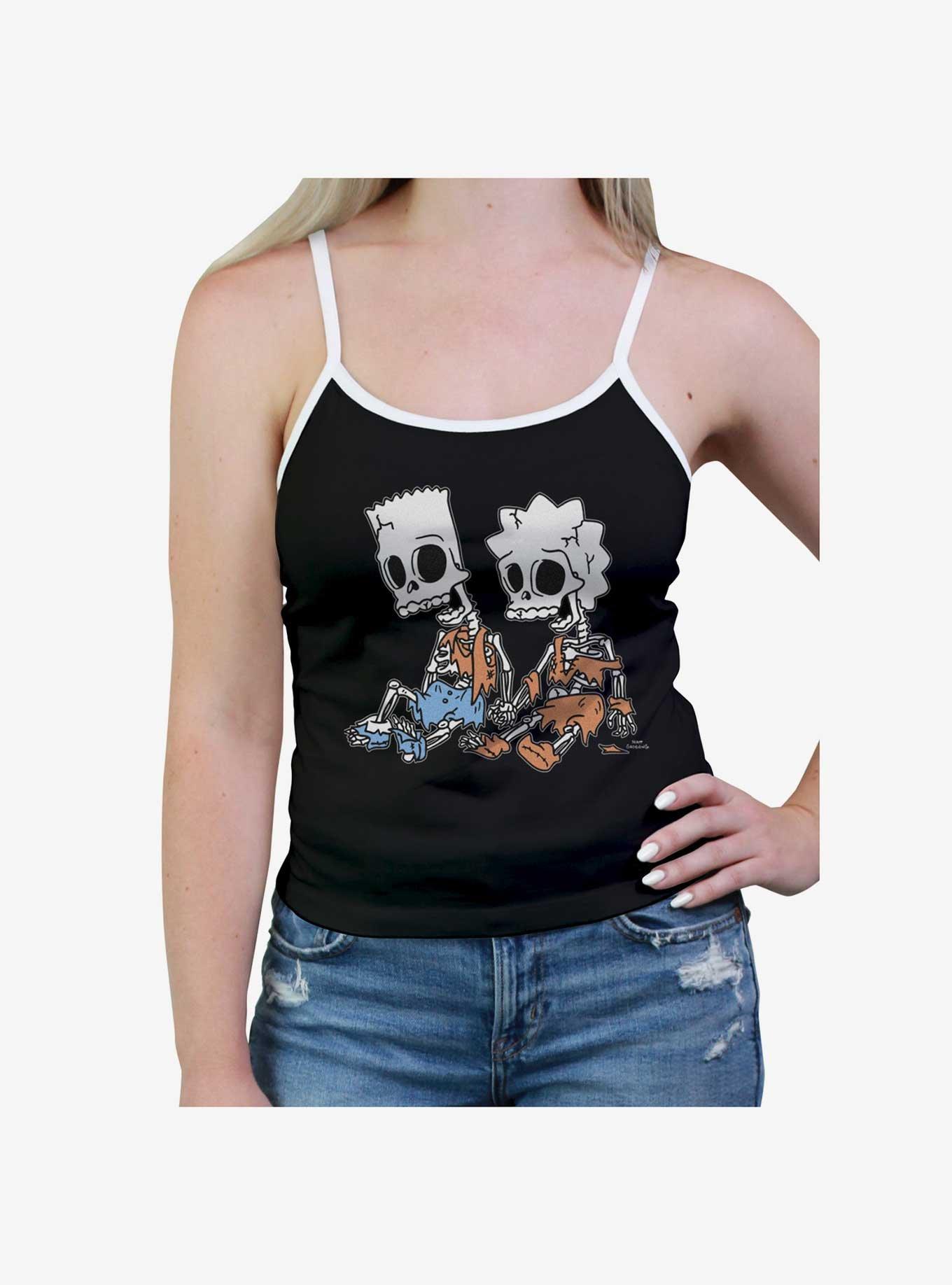 The Simpsons Skeleton Bart And Lisa Womens Cami, , hi-res