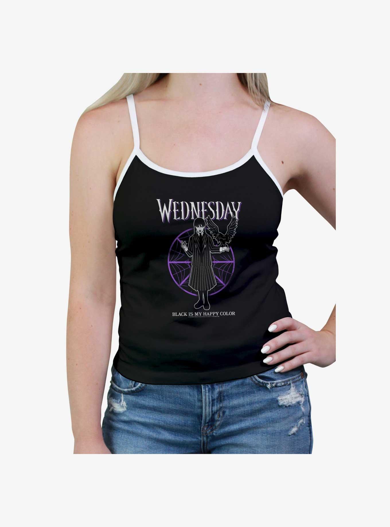 Wednesday Web Black Is My Happy Color Womens Cami, , hi-res