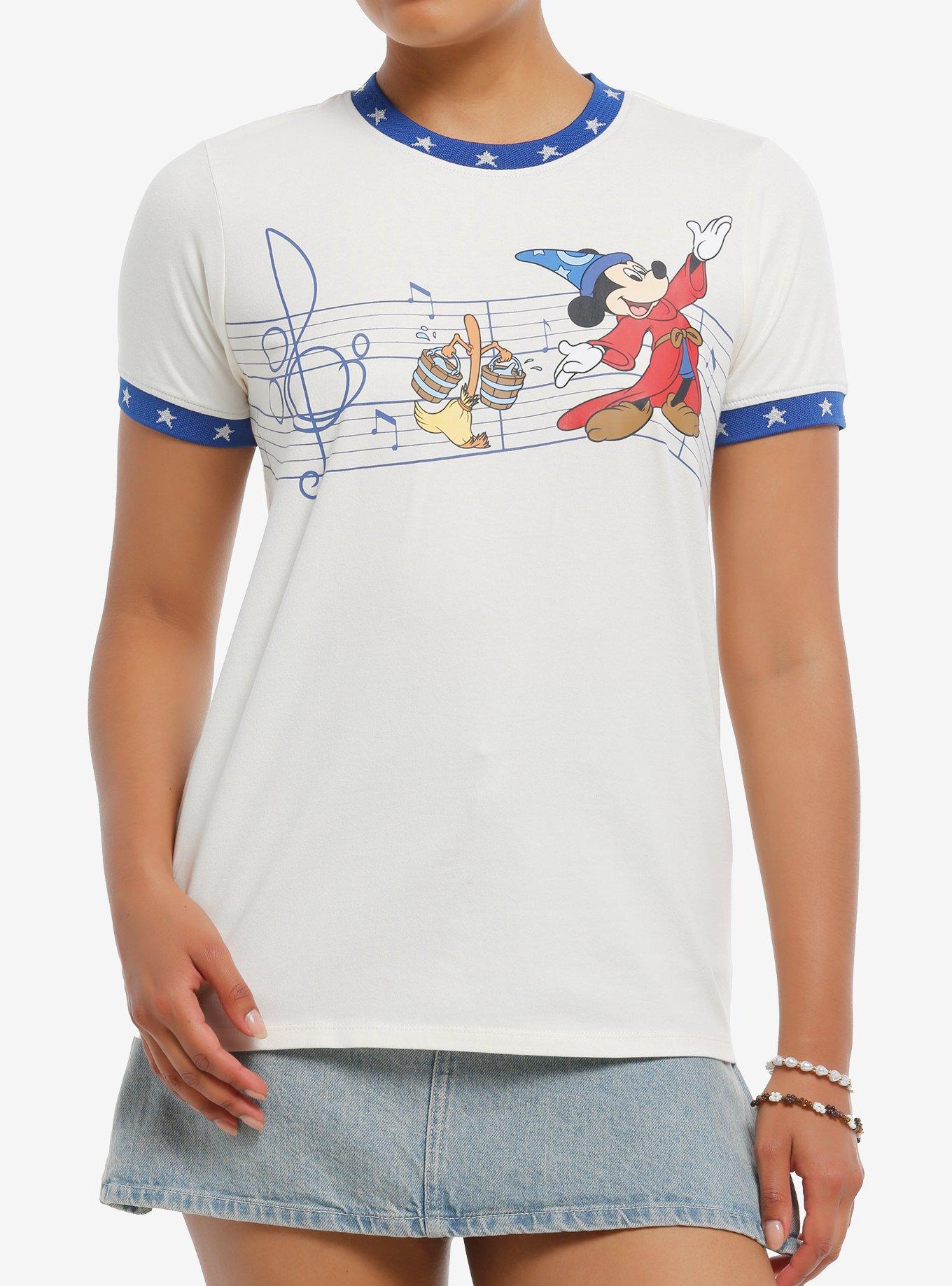 Her Universe Disney Fantasia The Sorcerer's Apprentice Mickey Mouse Girls Ringer T-Shirt, , hi-res