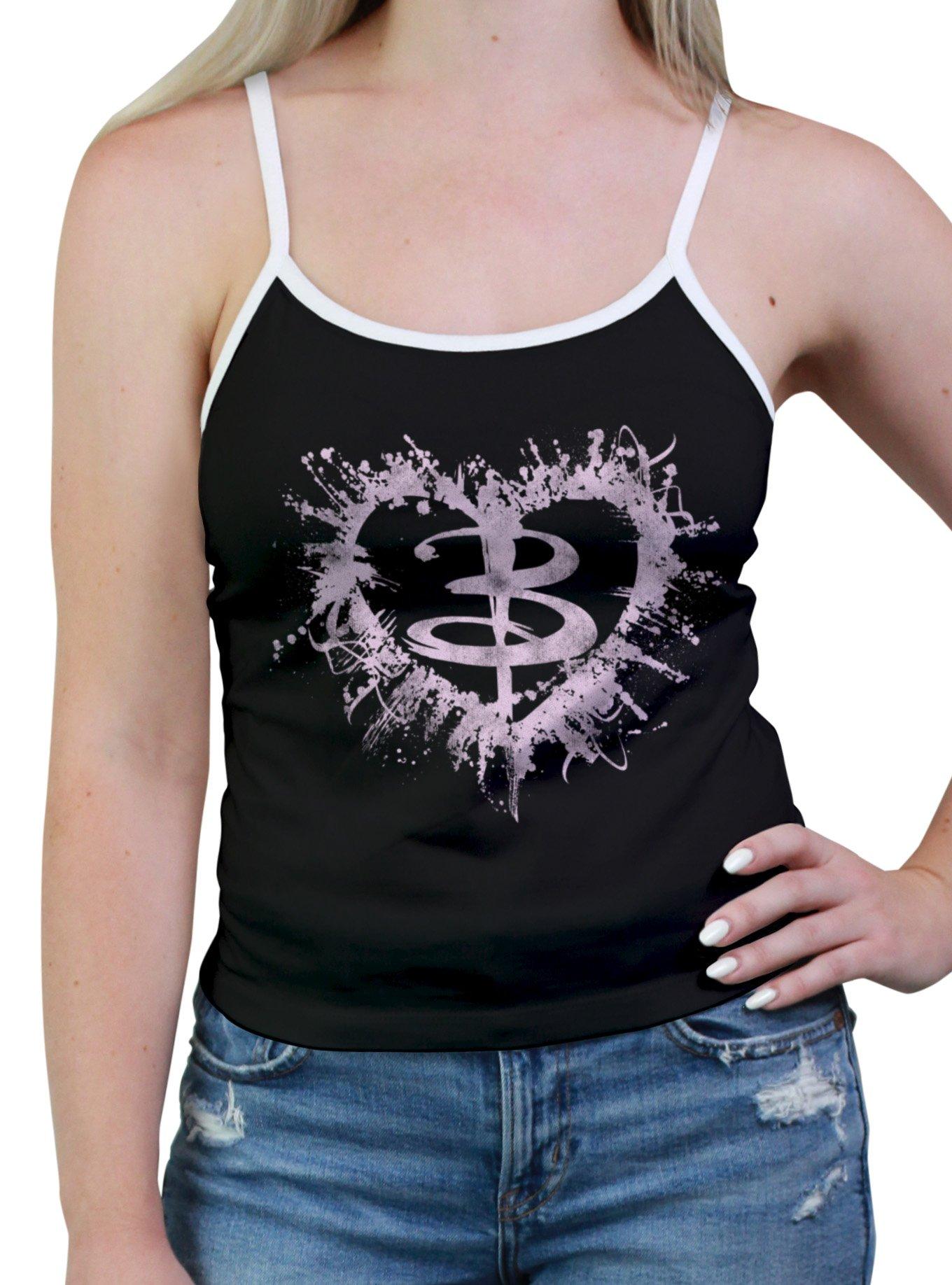 Buffy The Vampire Slayer Heart Womens Cami, BLACK, hi-res