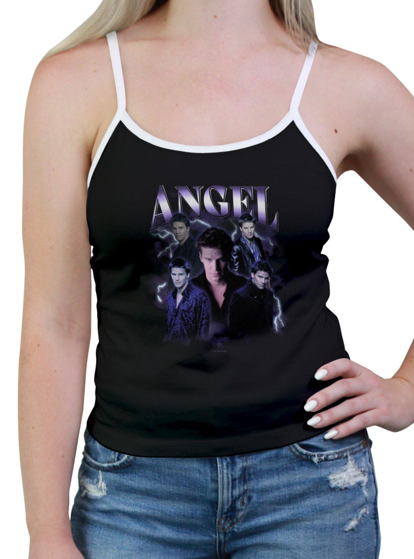 Buffy The Vampire Slayer Angel Collage Womens Cami, BLACK, hi-res