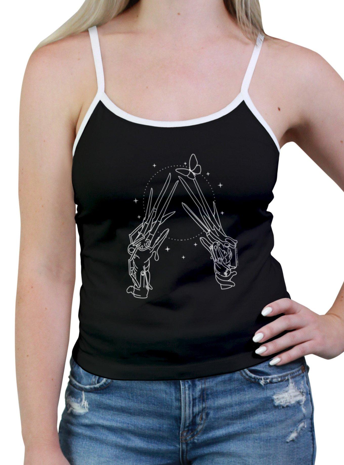 Edward Scissorhands Celestial Scissors Womens Cami, BLACK, hi-res