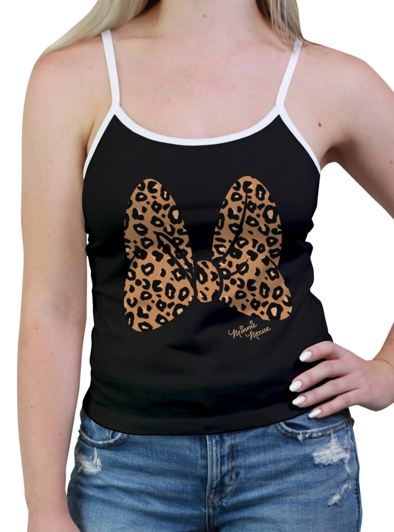Disney Minnie Mouse Animal Print Bow Womens Cami, , hi-res