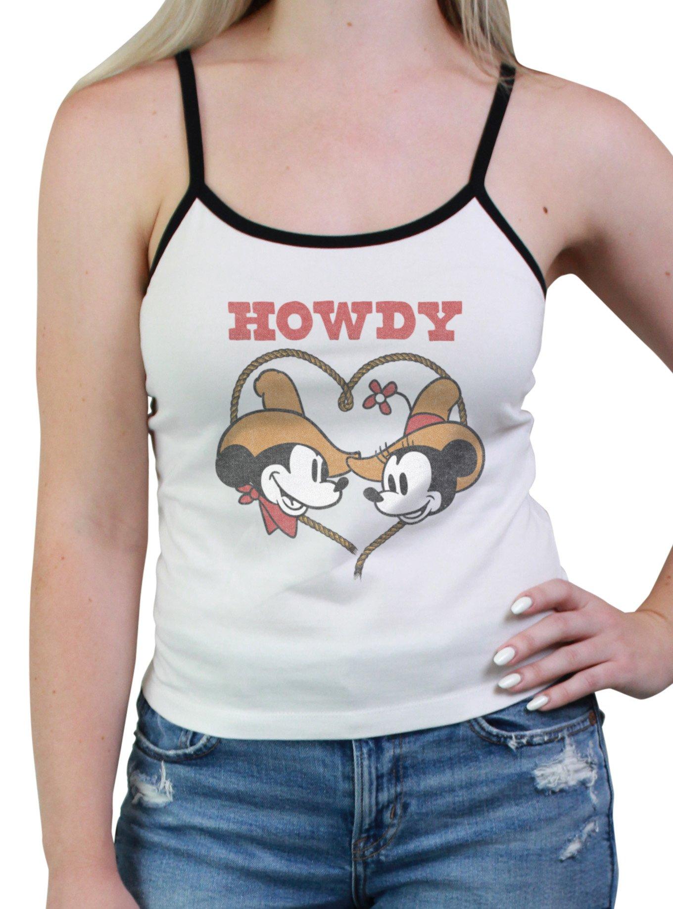 Disney Mickey Mouse Howdy Heart Womens Cami, WHITE, hi-res