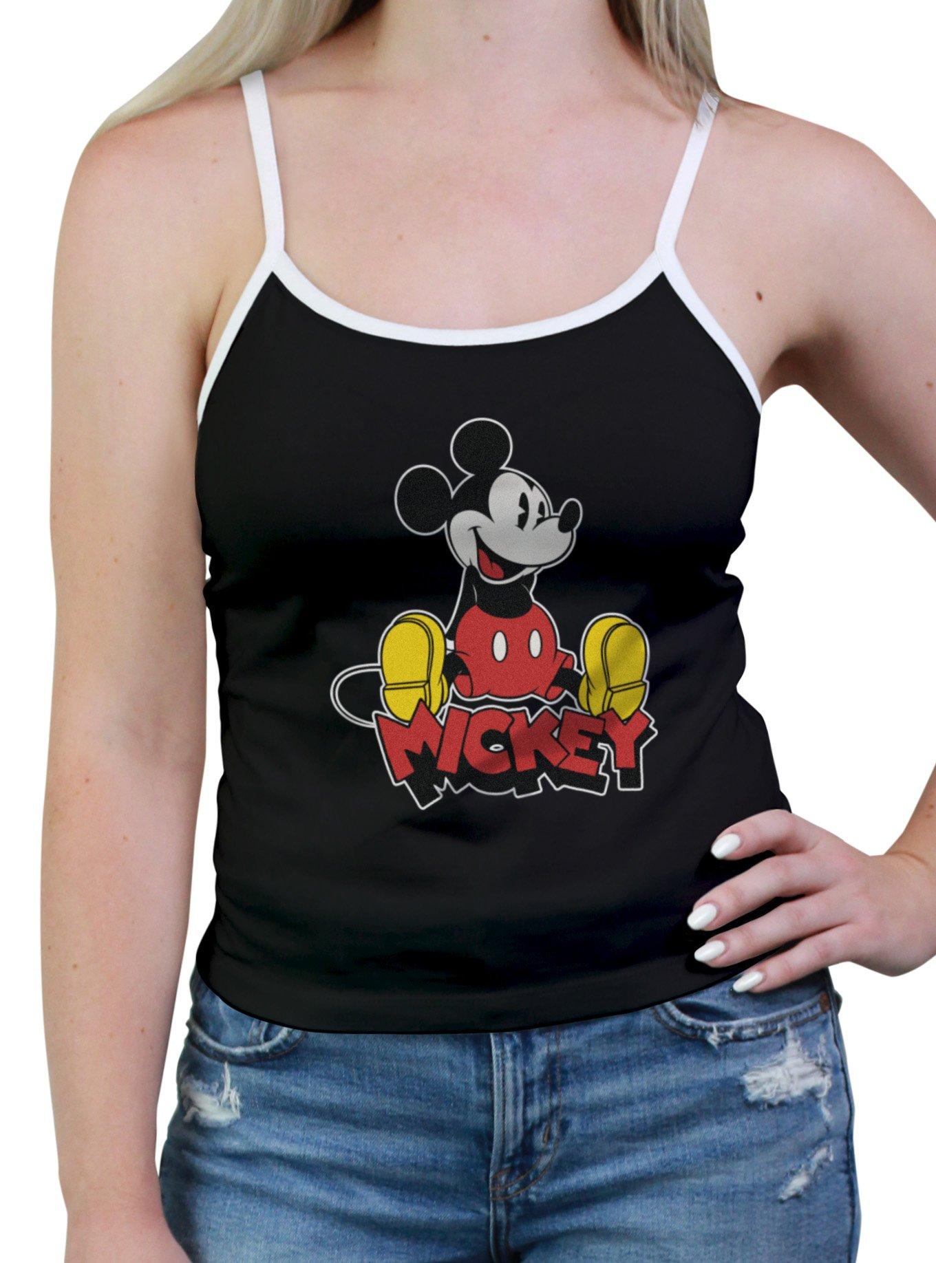 Disney Mickey Mouse Vintage Womens Cami, BLACK, hi-res