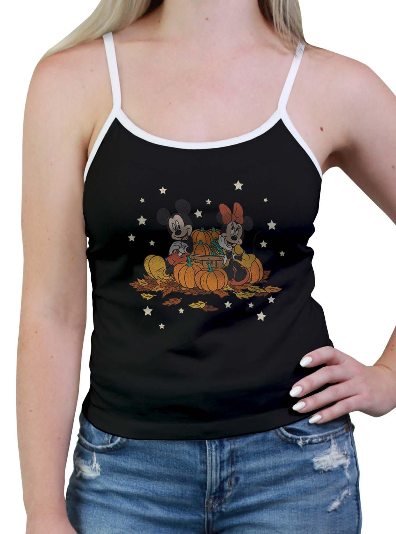 Disney Mickey Mouse Pumpkin Picking Womens Cami, BLACK, hi-res