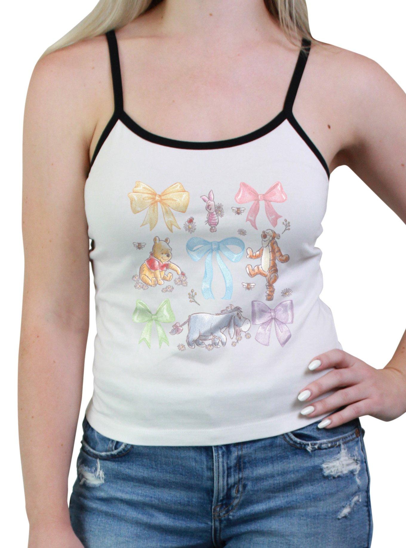 Disney Winnie The Pooh Bows And Bees Womens Cami, WHITE, hi-res