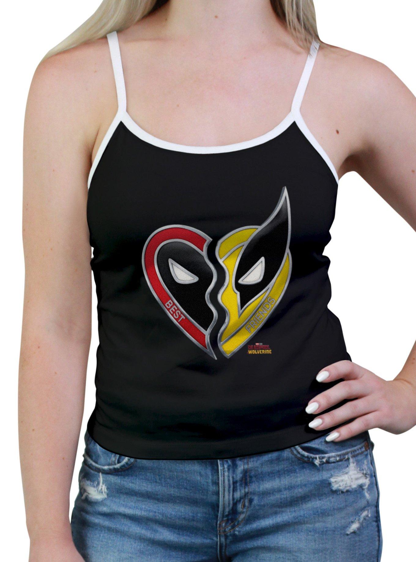 Marvel Deadpool & Wolverine Friendship Necklace Womens Cami, BLACK, hi-res