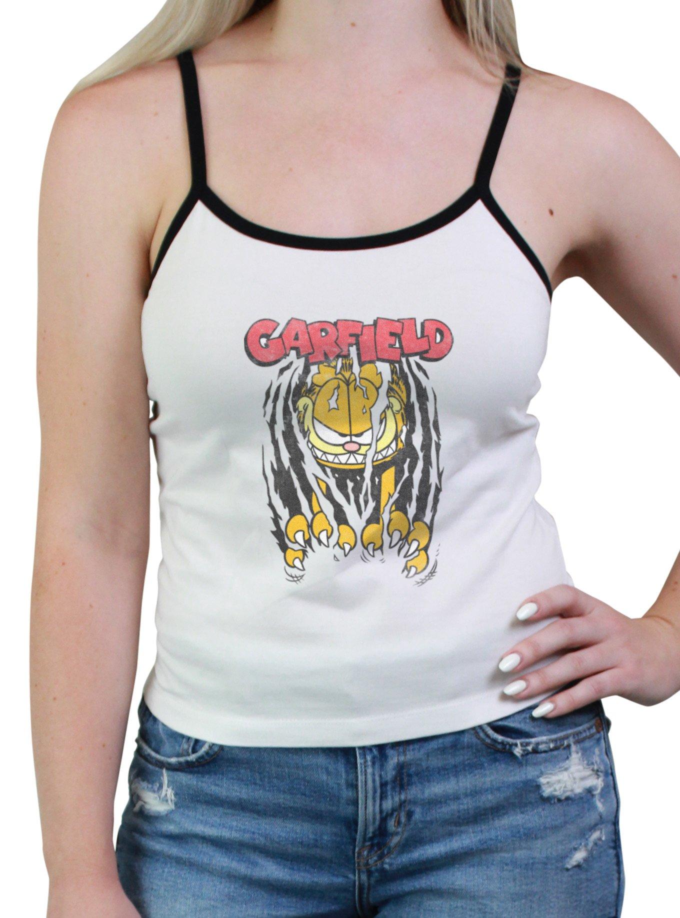 Garfield Clawing Womens Cami, WHITE, hi-res