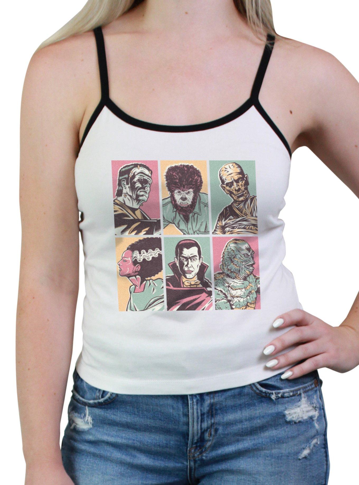 Universal Monsters Collage Womens Cami, WHITE, hi-res