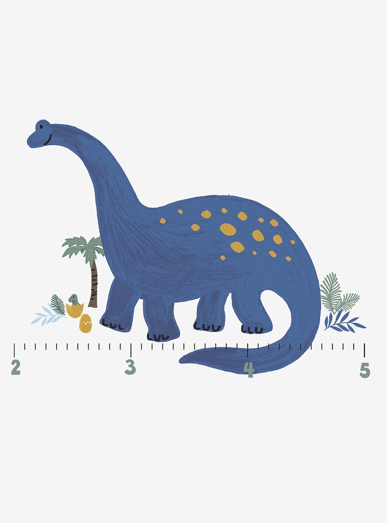 Dino Growth Chart Blue Wall Decals, , hi-res