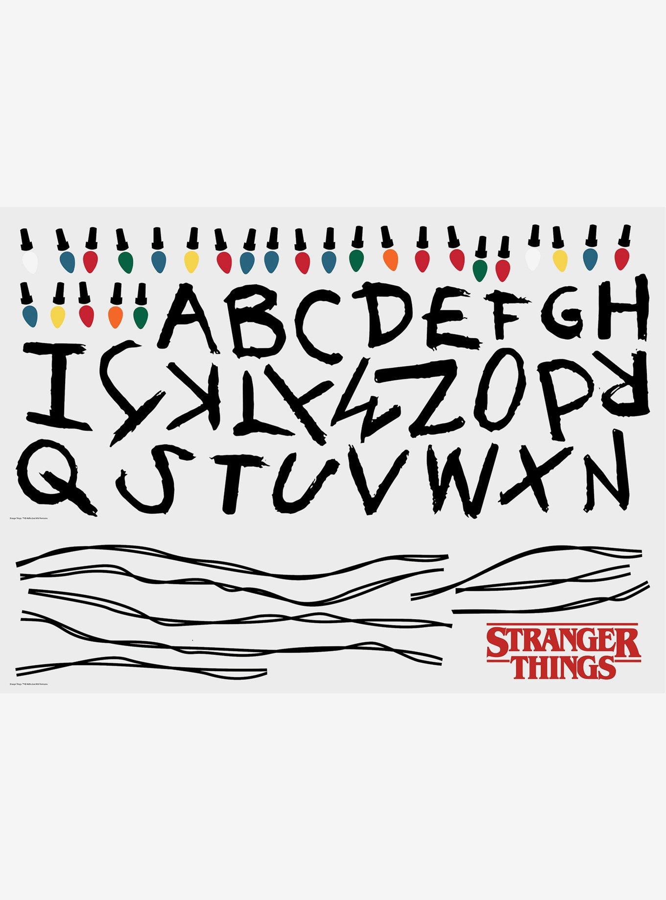 Stranger Things Christmas Light Alphabet Giant Wall Decals, , hi-res