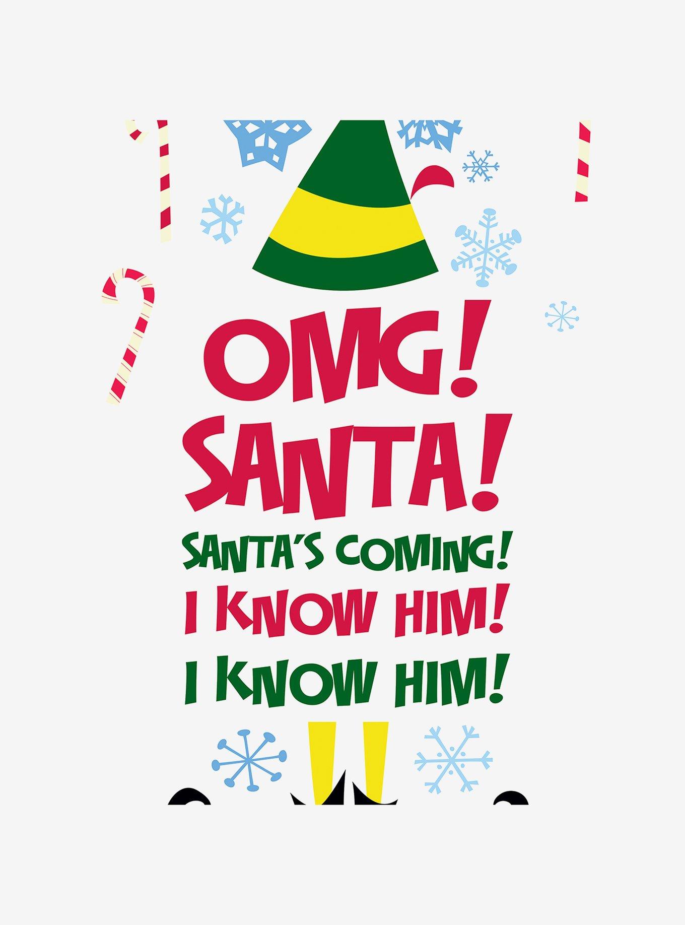 Elf Buddy Santa I Know Him Wall Quote Decals, , hi-res