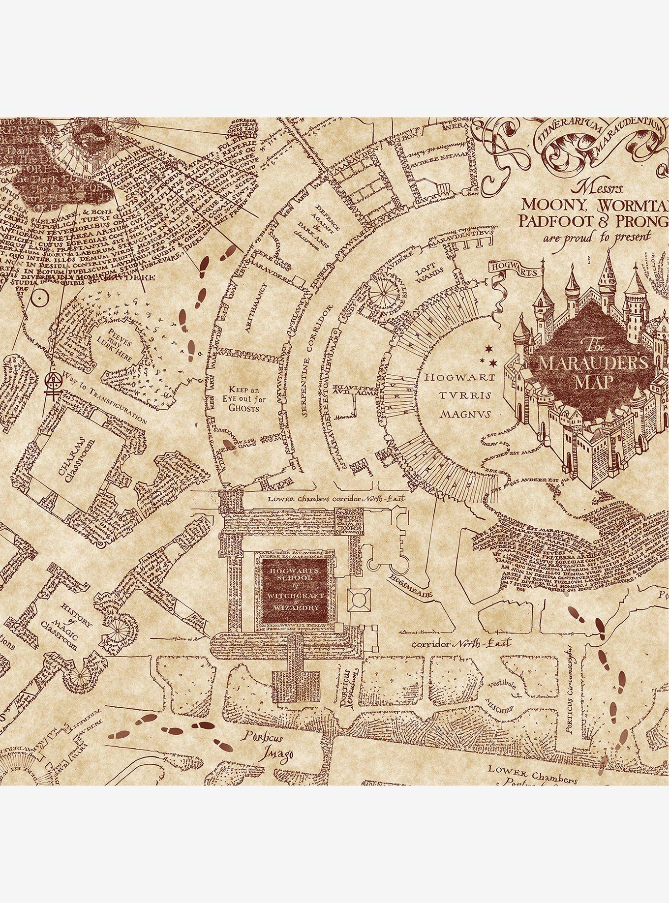 Harry Potter Marauder's Map Peel & Stick Wallpaper, , hi-res