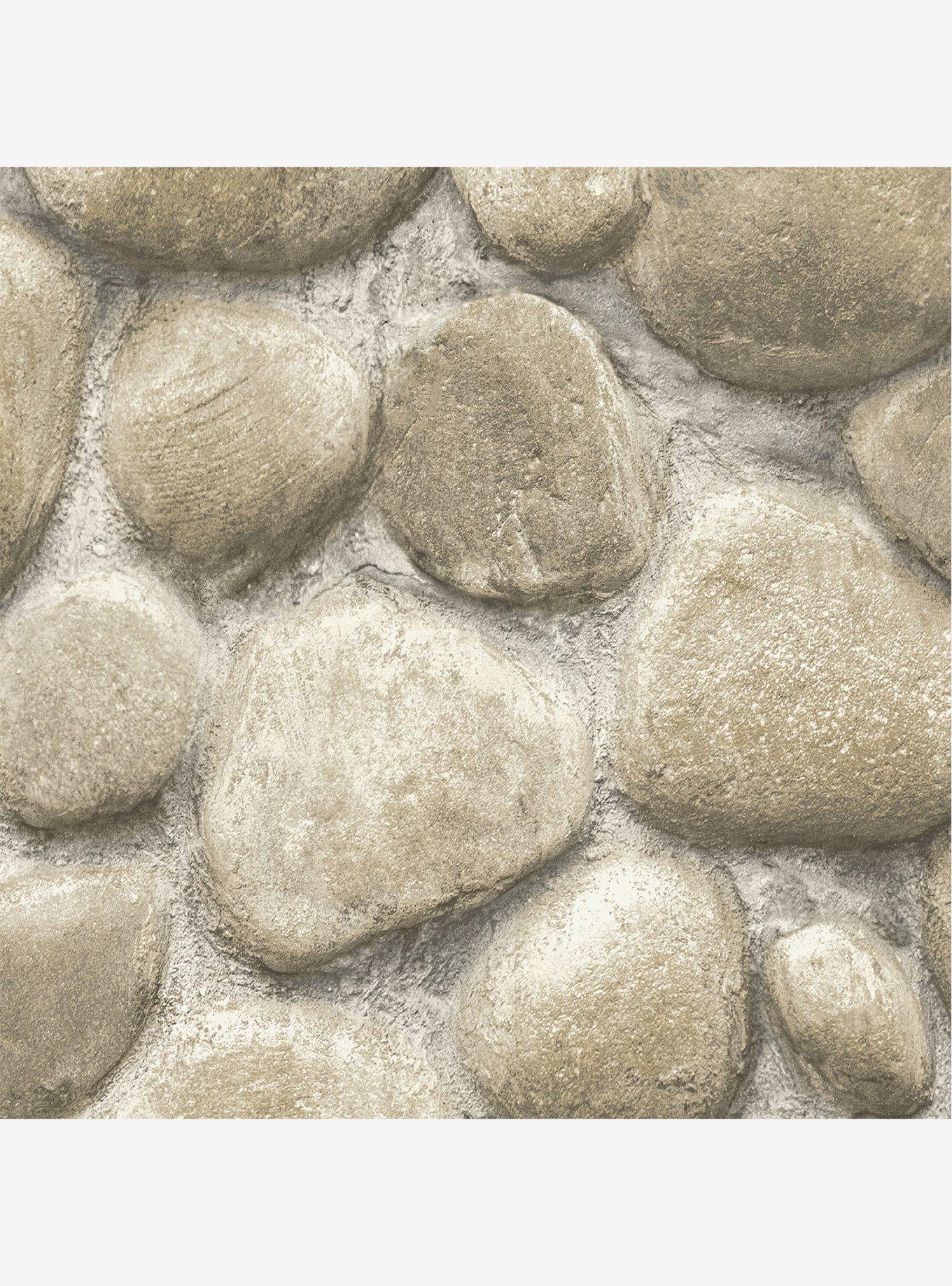 Yellowstone Root Rocks Beige Peel & Stick Wallpaper, , hi-res