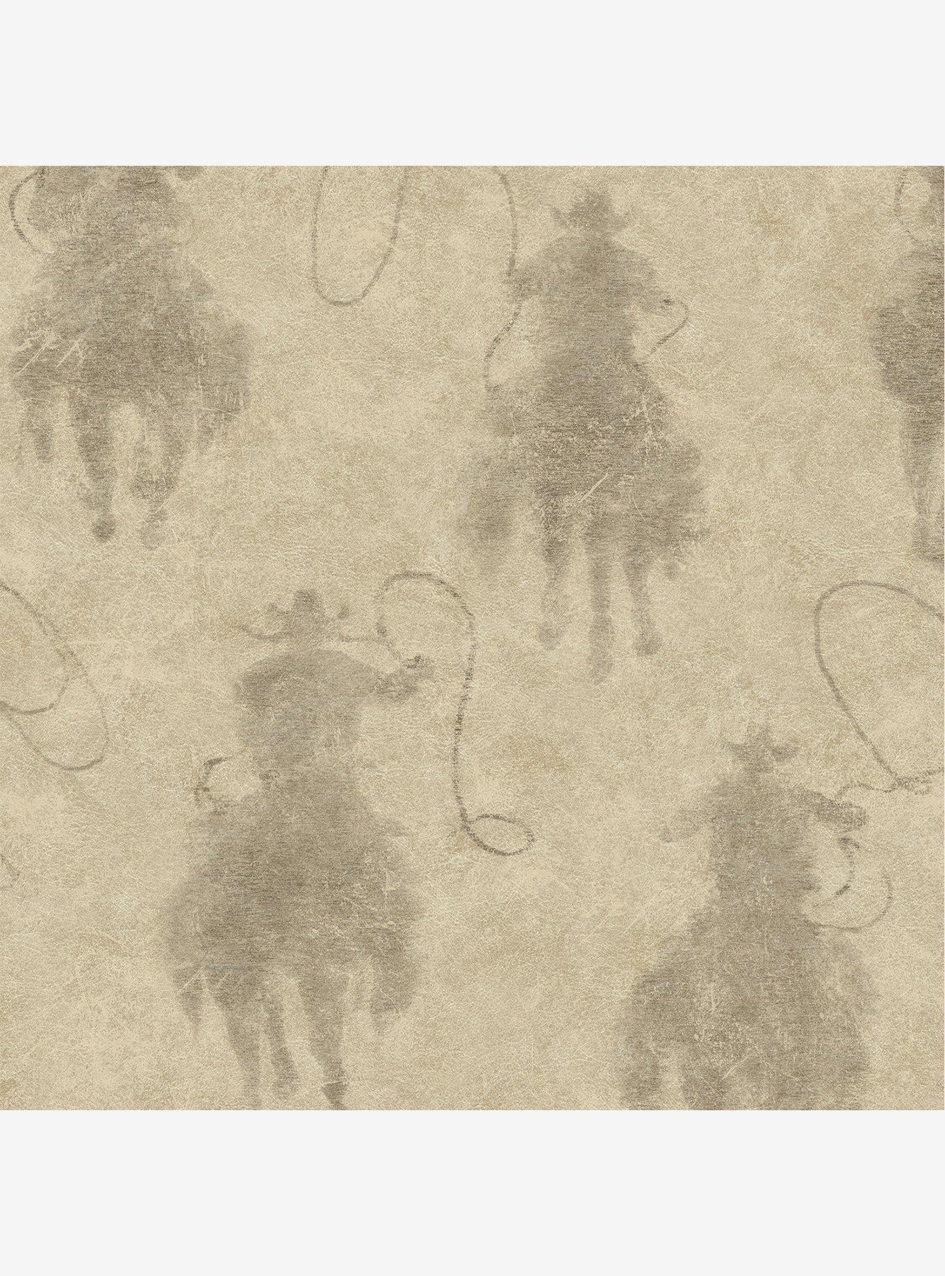 Yellowstone Stockman Silhouette Beige Peel & Stick Wallpaper, , hi-res