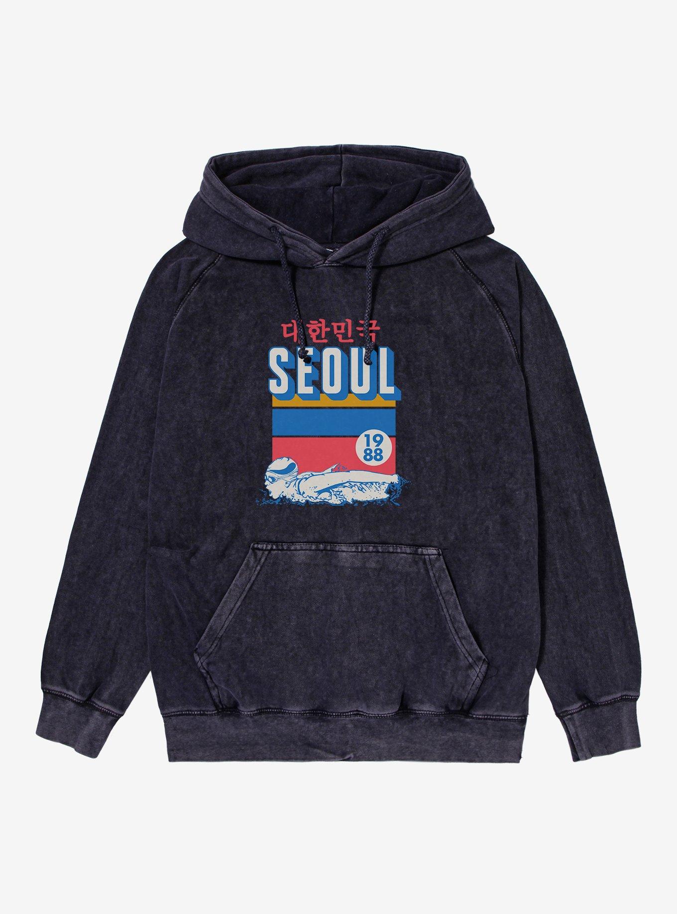 Olympic Swimming Seoul 1988 Mineral Wash Hoodie, , hi-res
