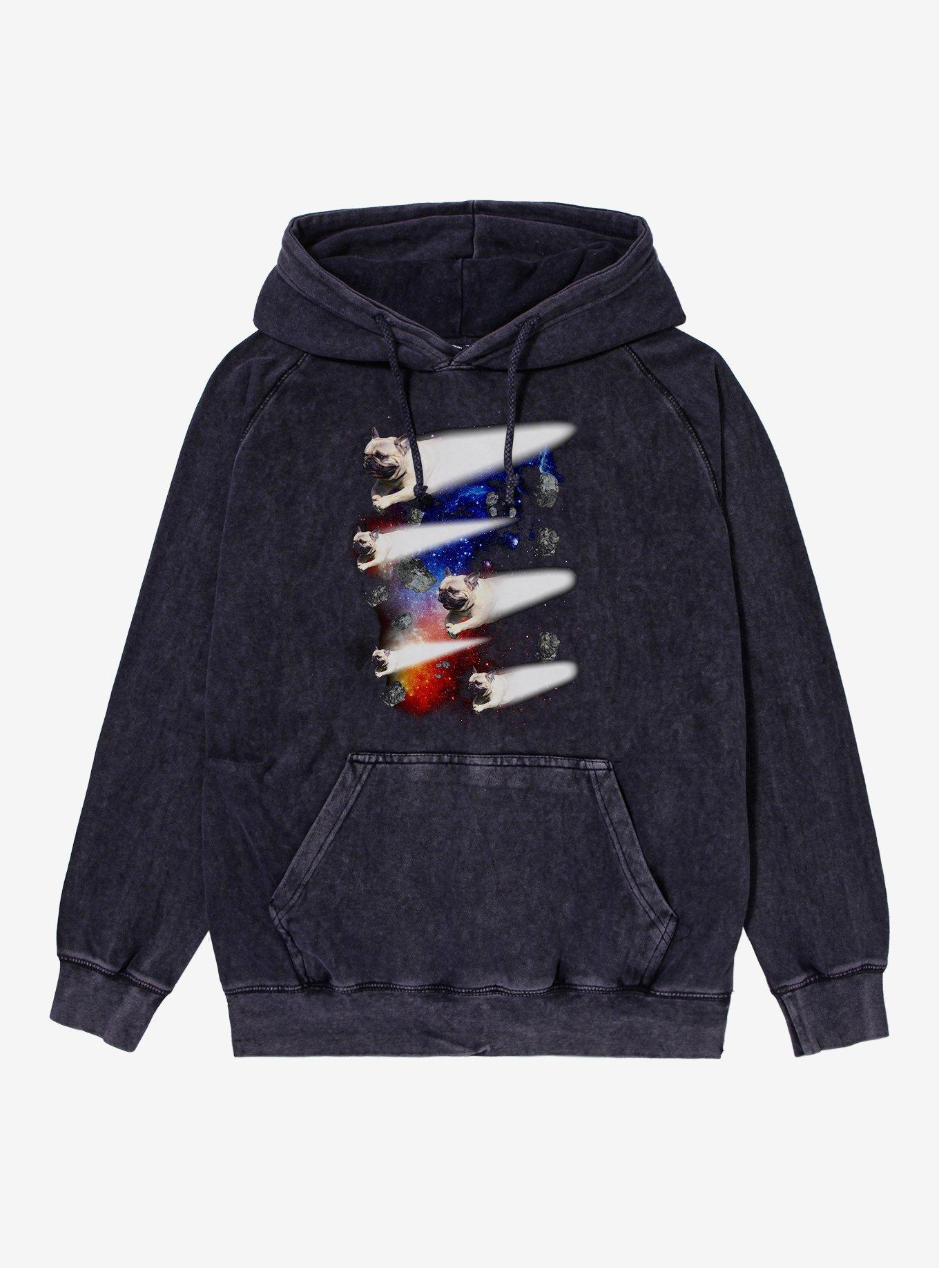 French Bulldog Space Mineral Wash Hoodie, , hi-res