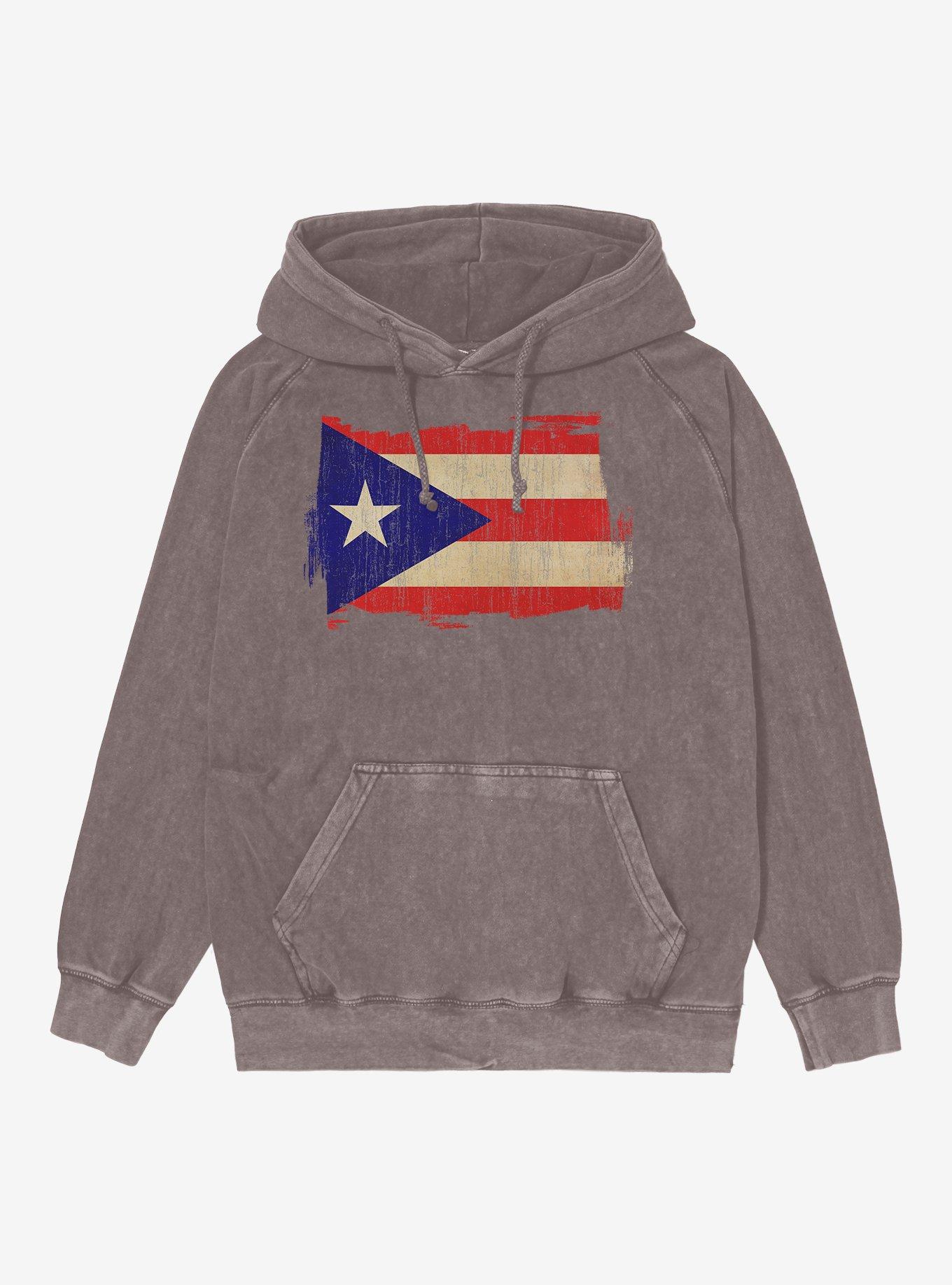 Flag of Puerto Rico Mineral Wash Hoodie, , hi-res