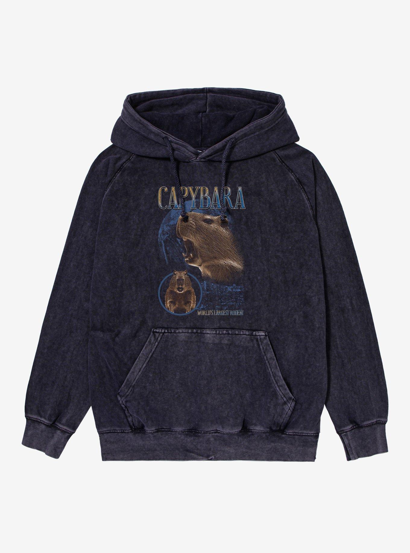 Capybara Rap Mineral Wash Hoodie, , hi-res