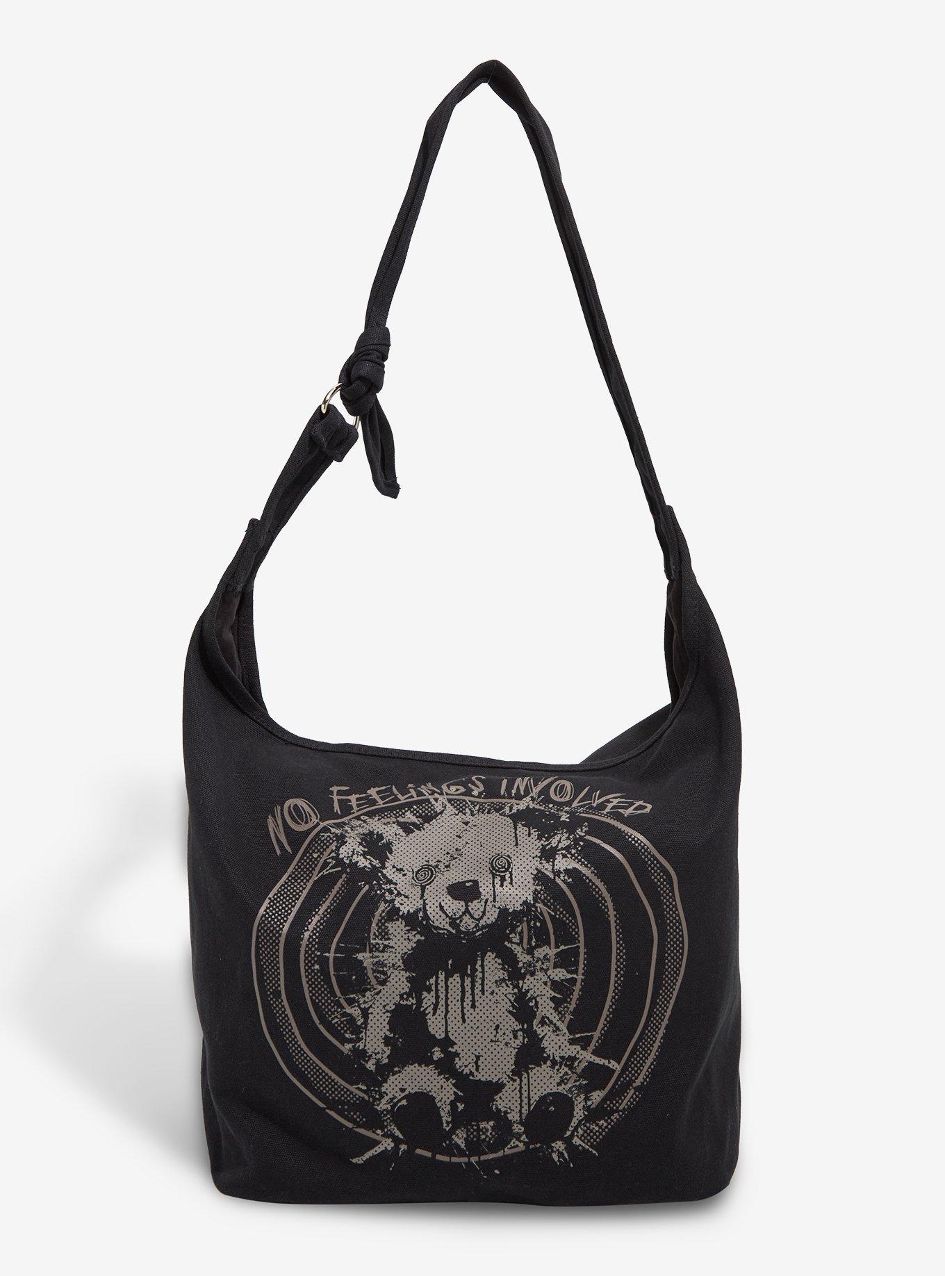 Goth Bear Hobo Bag, , hi-res