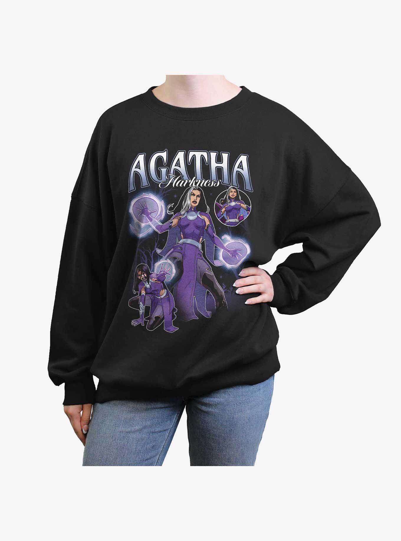 Marvel Agatha Multi Pose Womens Oversized Sweatshirt 