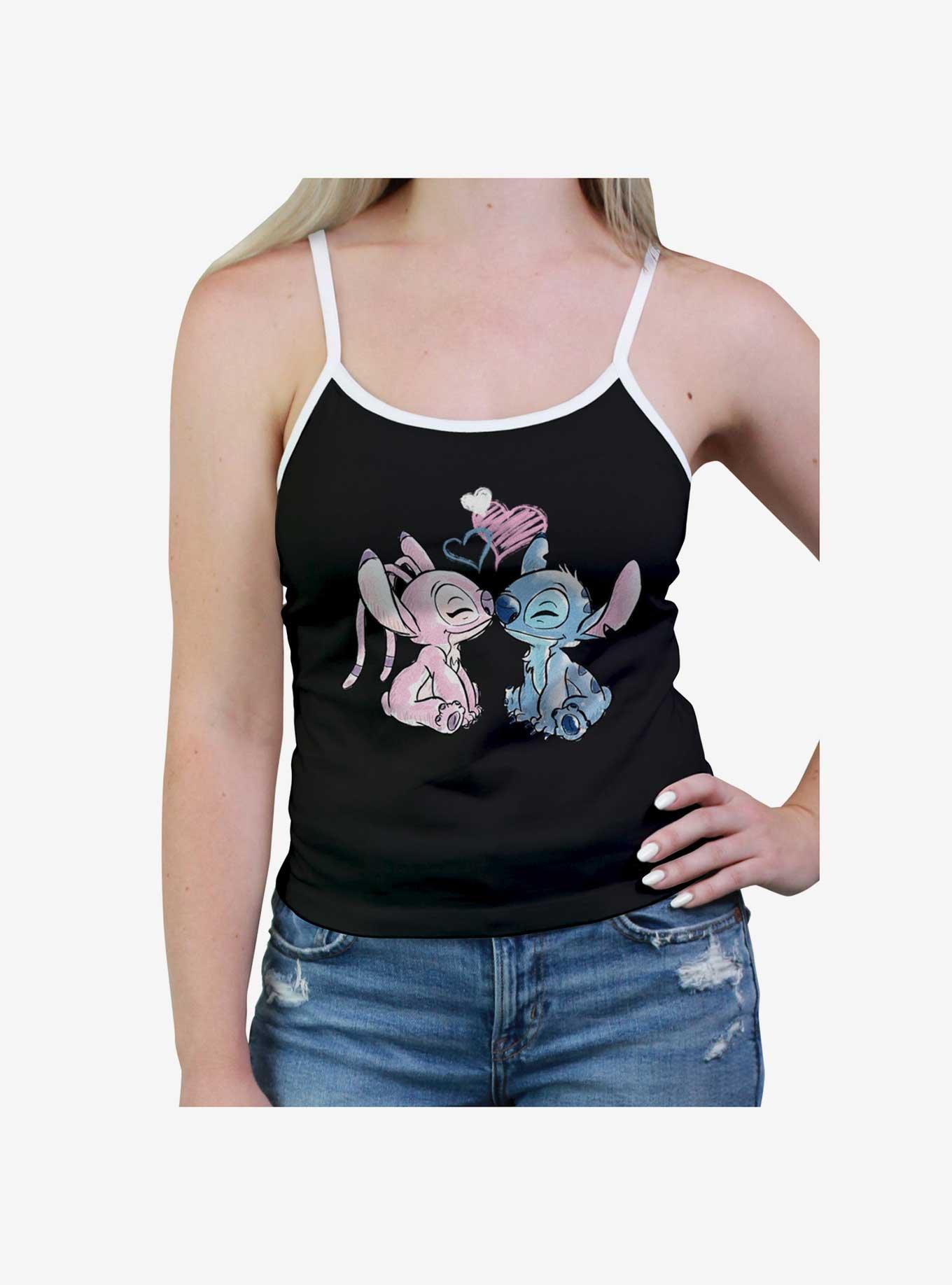 Disney Lilo & Stitch Stitch & Angel Girls Cami, BLACK, hi-res
