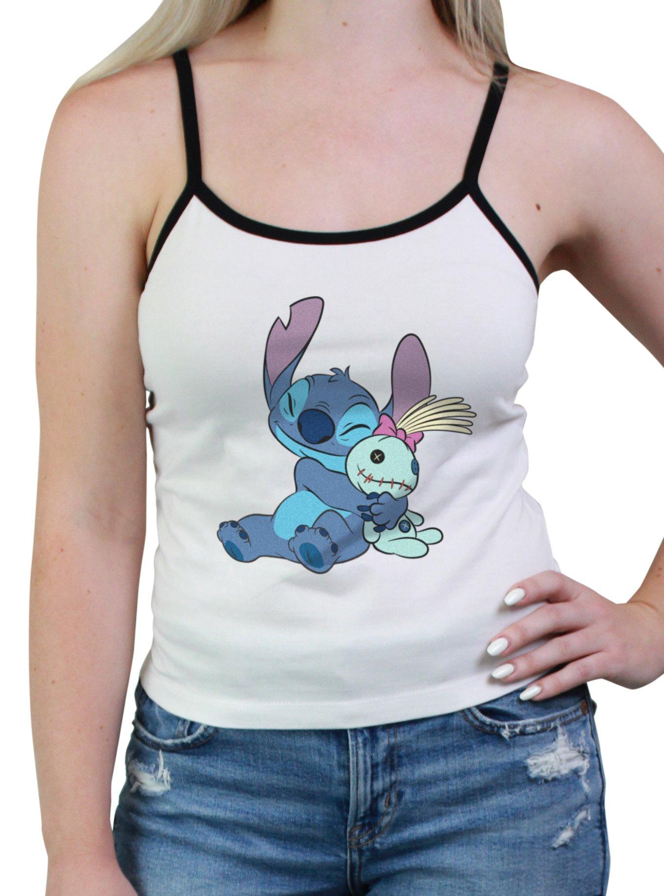 Disney Lilo & Stitch Hugging Scrump Girls Cami, WHITE, hi-res