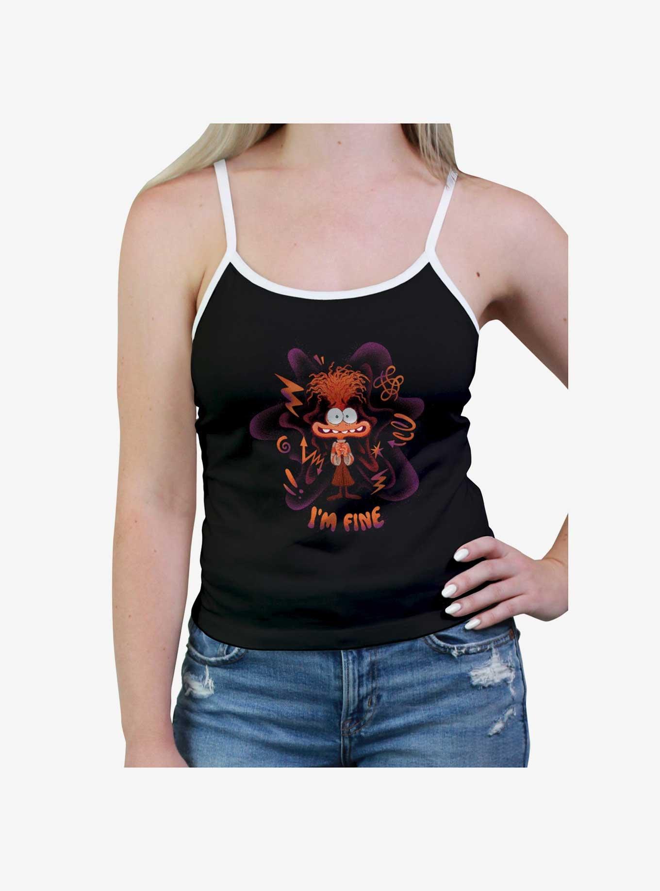 Disney Pixar Inside Out 2 Anxiety I Am Fine Girls Cami, BLACK, hi-res