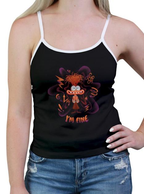 Disney Pixar Inside Out 2 Anxiety I Am Fine Girls Cami - BLACK | Hot Topic