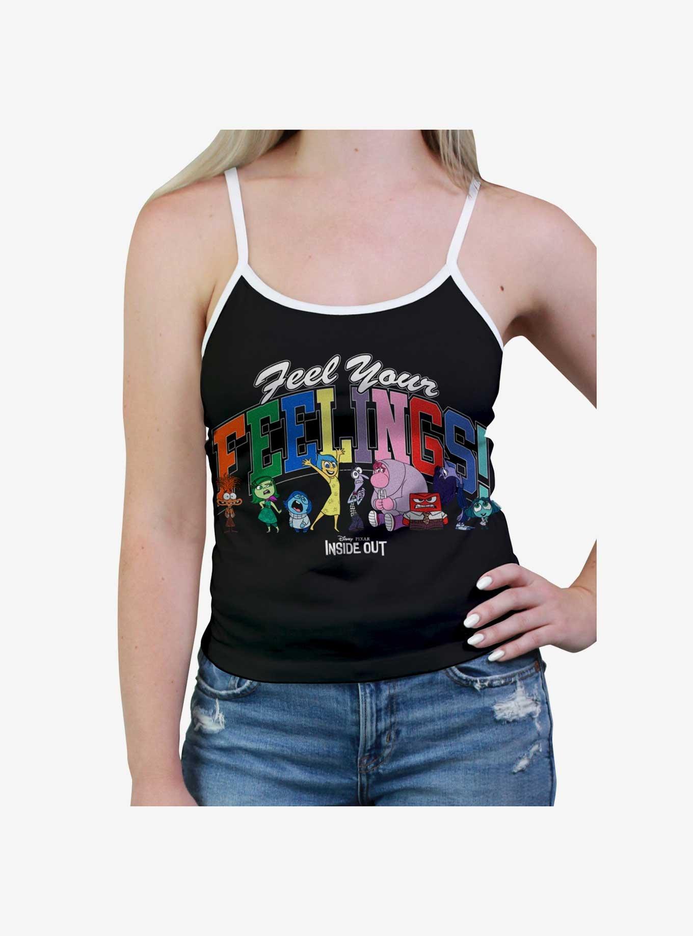 Disney Pixar Inside Out 2 Feel Your Feelings Girls Cami, BLACK, hi-res