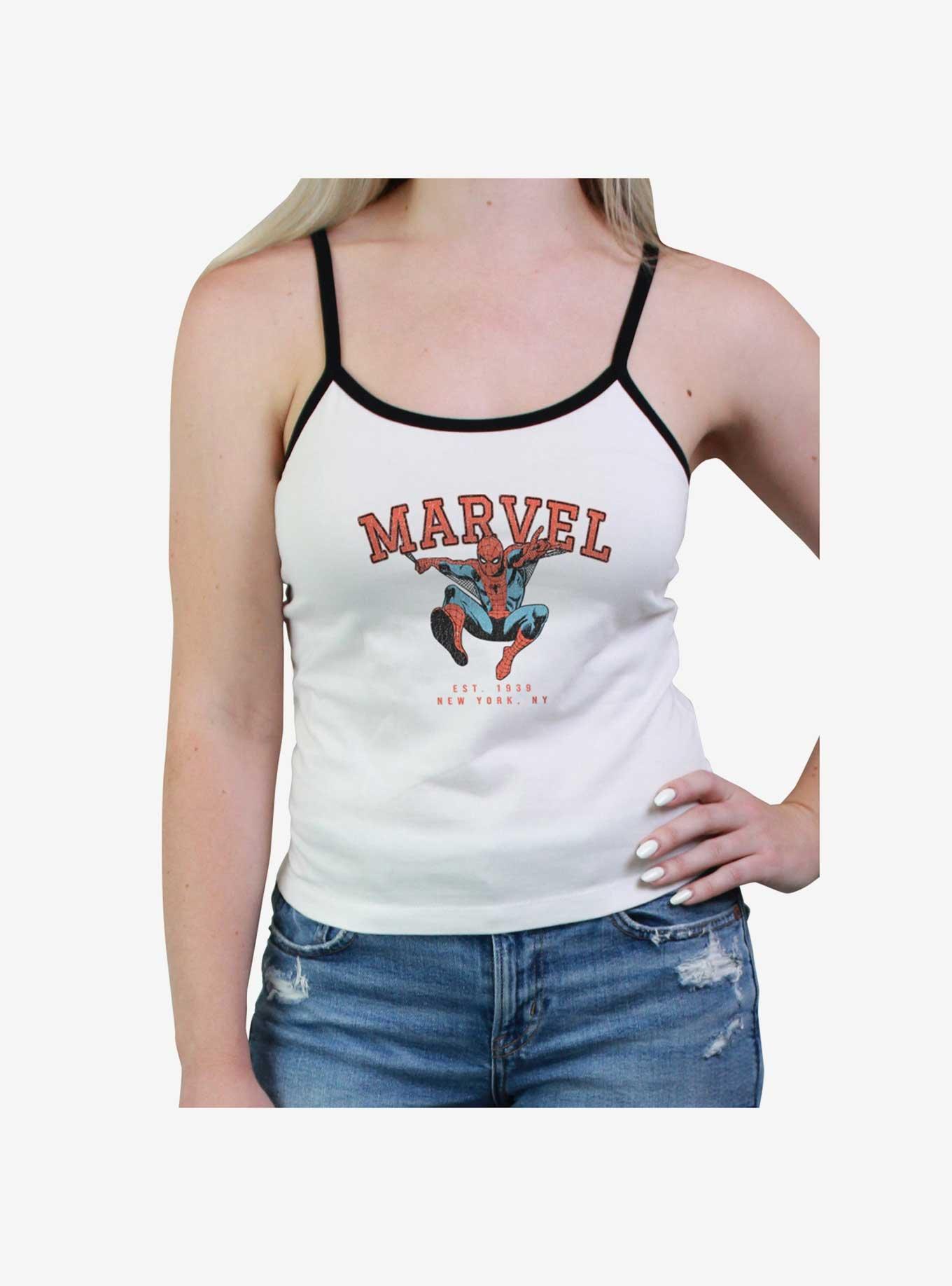 Marvel Spider-Man Collegiate Girls Cami, WHITE, hi-res