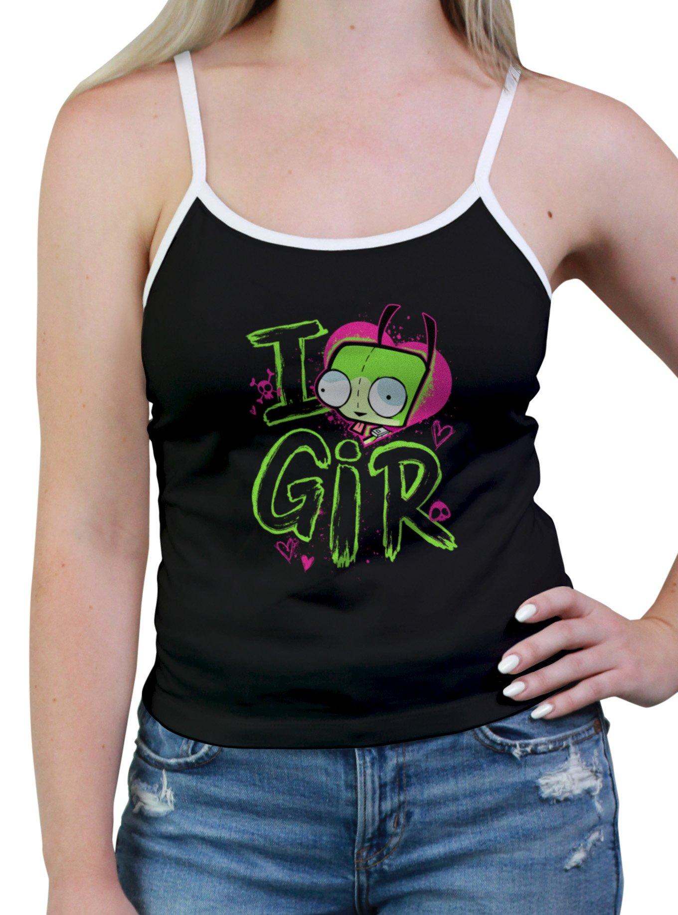 Invader ZIM Love Gir Girls Cami, BLACK, hi-res