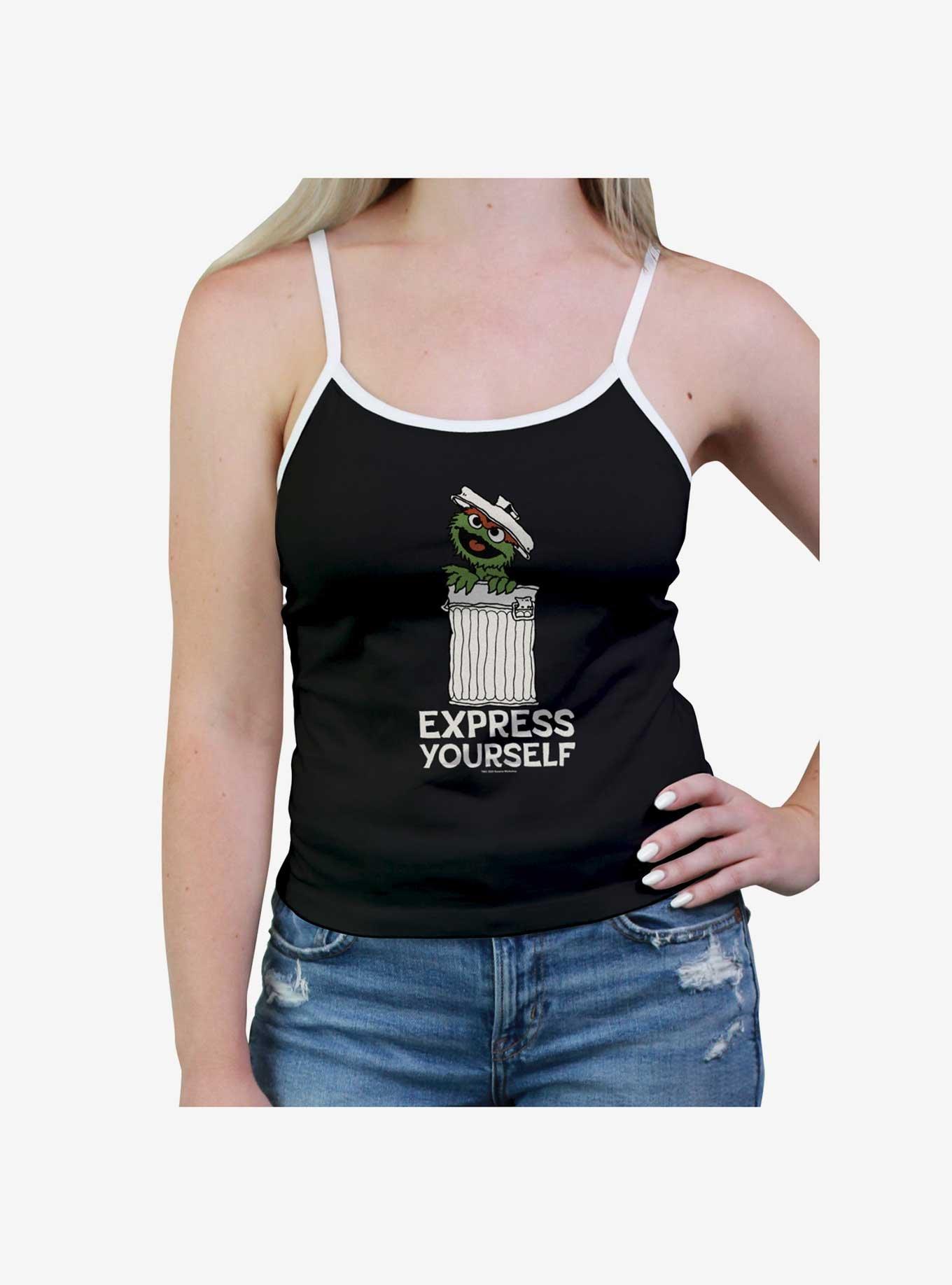 Sesame Street Oscar The Grouch Express Yourself Girls Cami, BLACK, hi-res