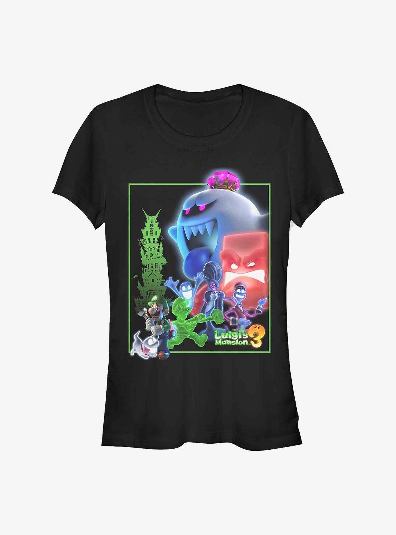 Nintendo Luigi's Mansion 3 Mash Up Girls T-Shirt, BLACK, hi-res