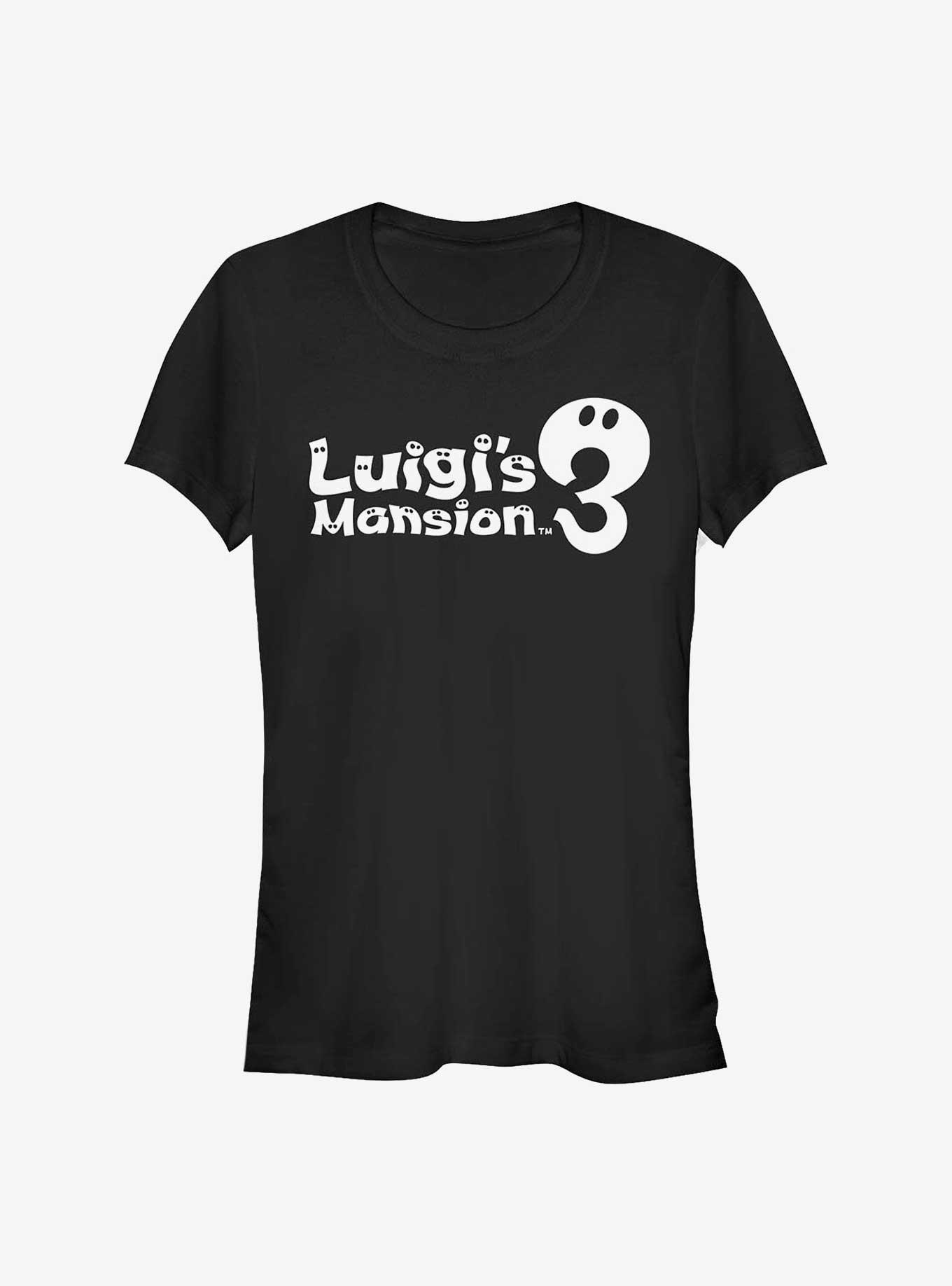 Nintendo Luigi's Mansion 3 Logo Girls T-Shirt, BLACK, hi-res
