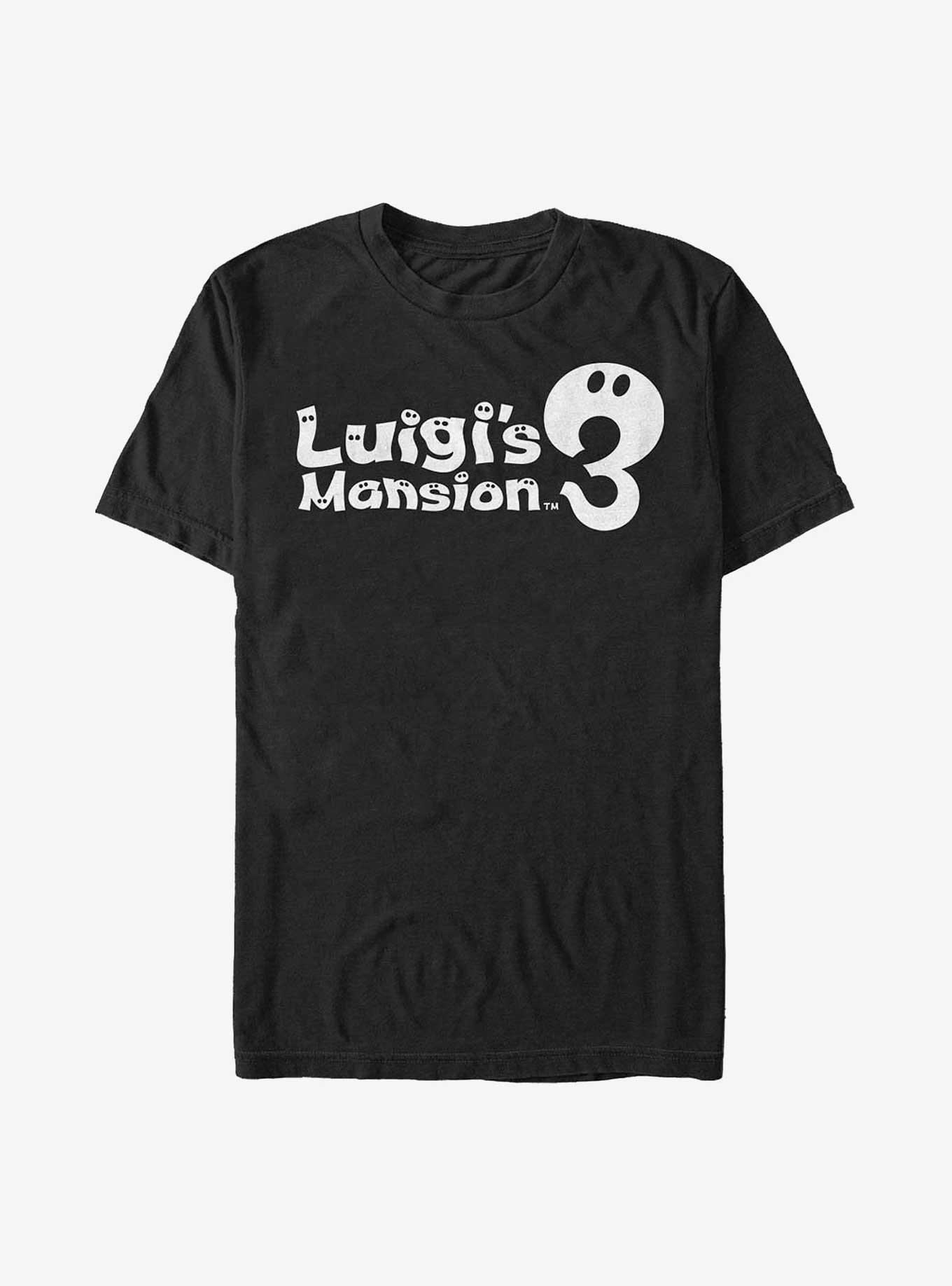 Nintendo Luigi's Mansion 3 Logo T-Shirt, BLACK, hi-res