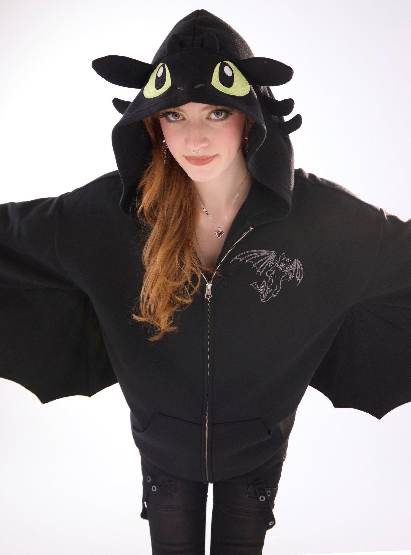 Her Universe How To Train Your Dragon Toothless Winged Hoodie, , hi-res