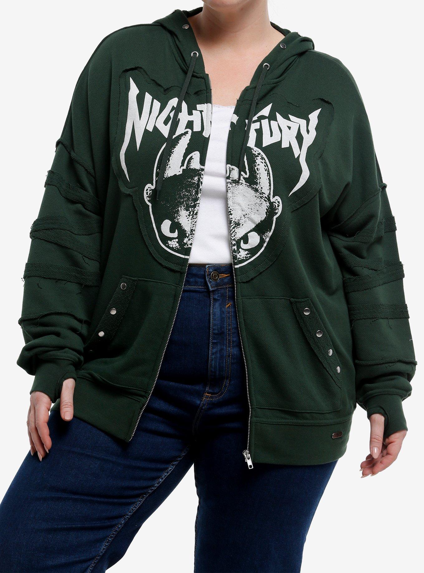 Her Universe How To Train Your Dragon Night Fury Hoodie Plus Size, , hi-res
