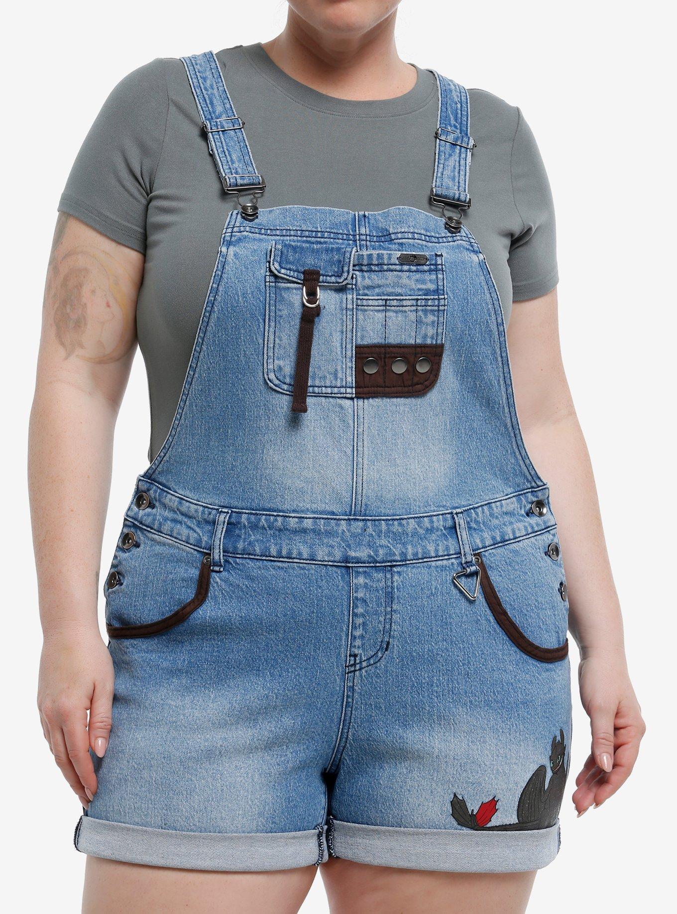 Her Universe How To Train Your Dragon Toothless Utility Shortalls Plus Size, , hi-res