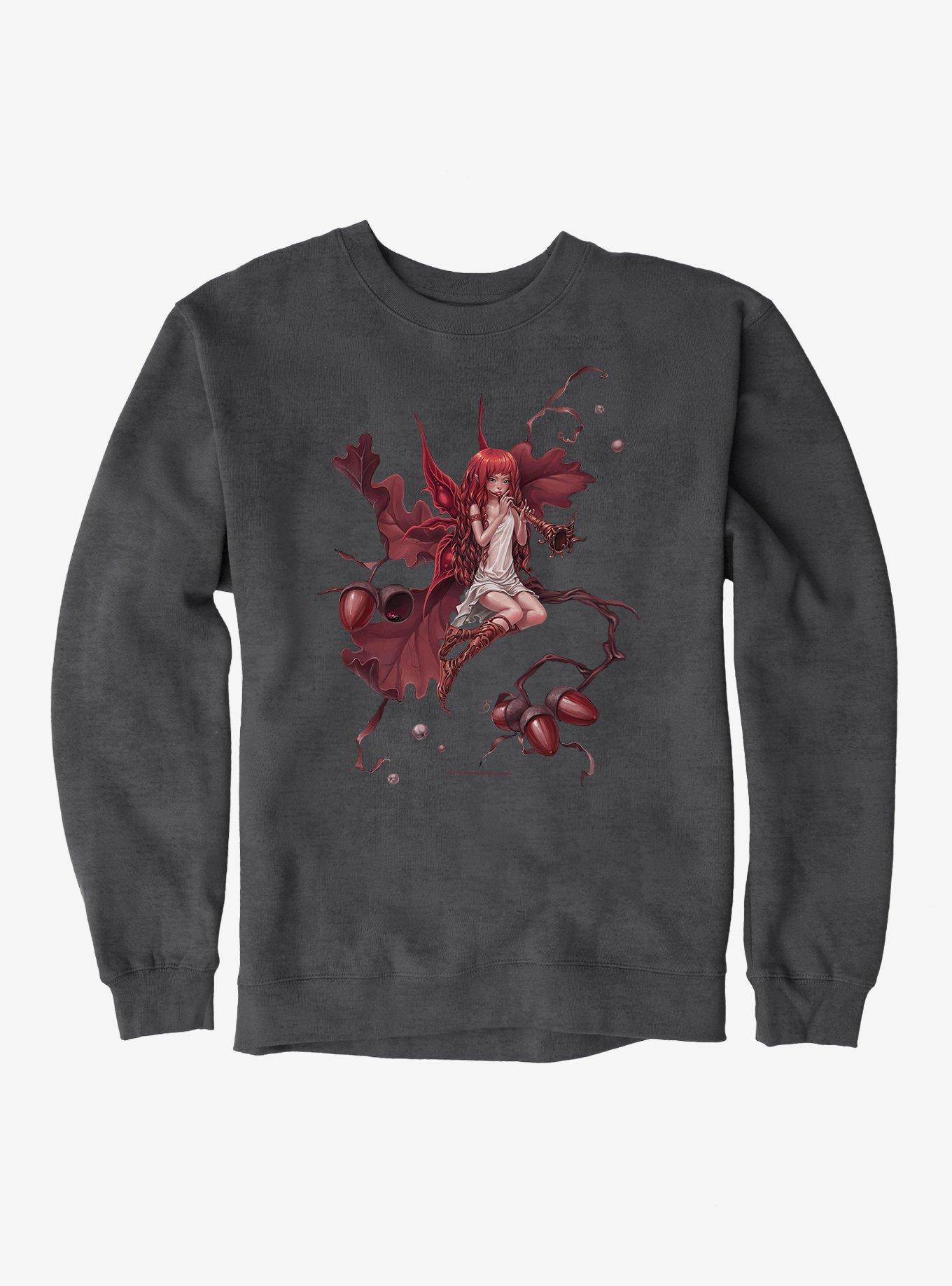 Fairies By Trick Musician Fairy Sweatshirt, DARK HEATHER, hi-res
