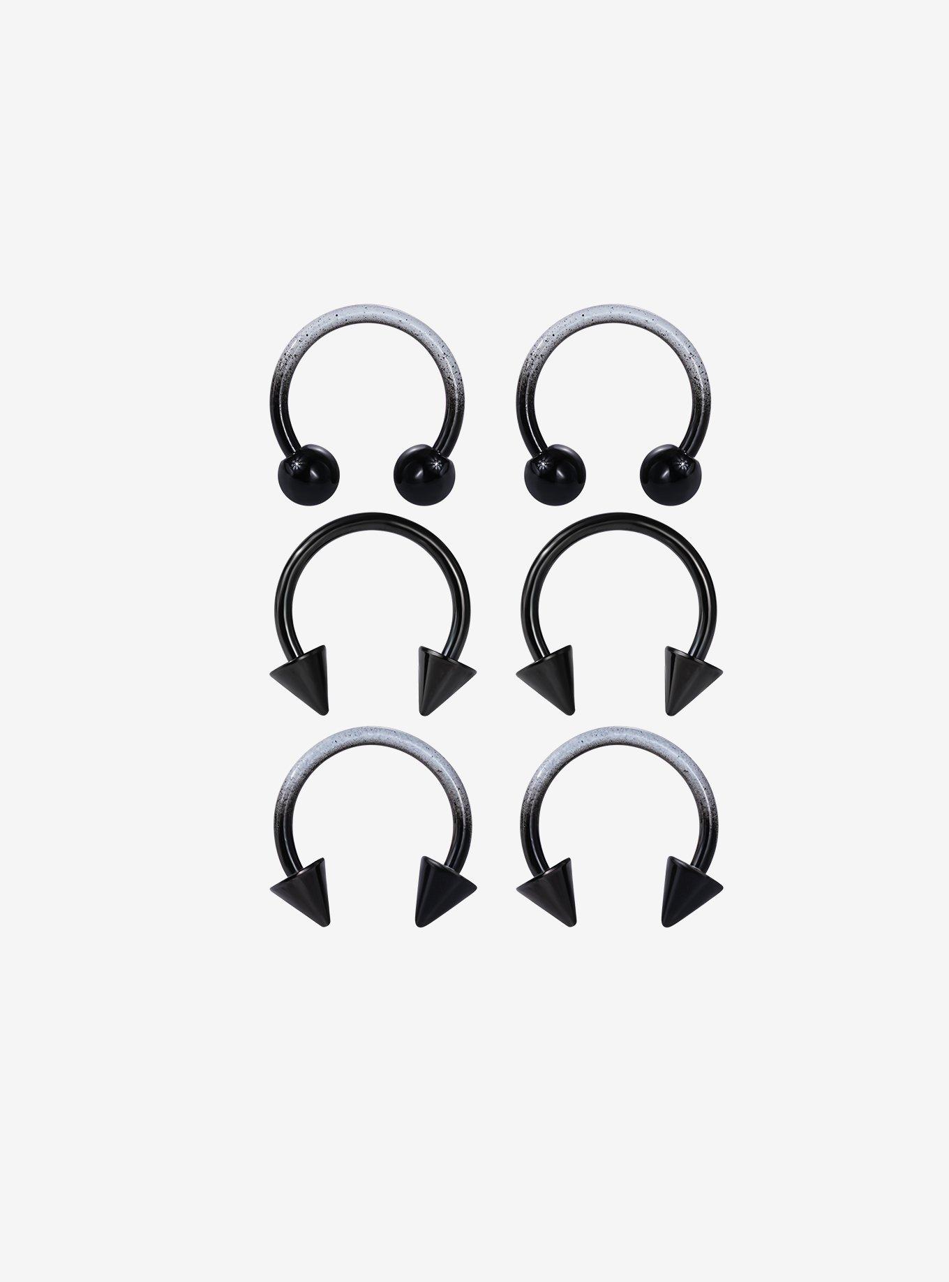 Steel Black & Silver Gradient Circular Barbell 6 Pack, , hi-res