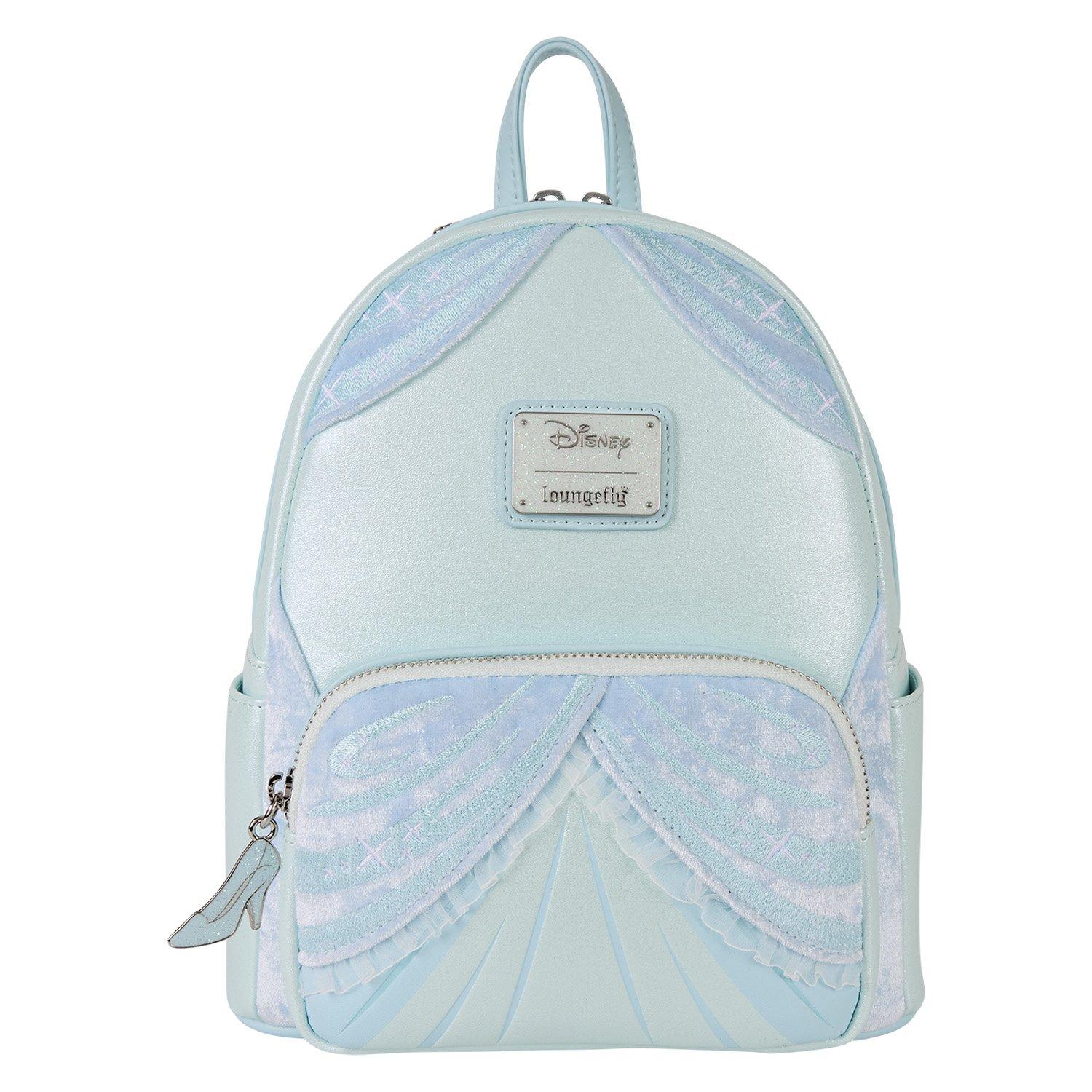 Disney Loungefly Cinderella Light Blue Sketch Mini Backpack NWT Loungefly Disney Cinderella Clock & Carriage Mini Backpack  main image 2