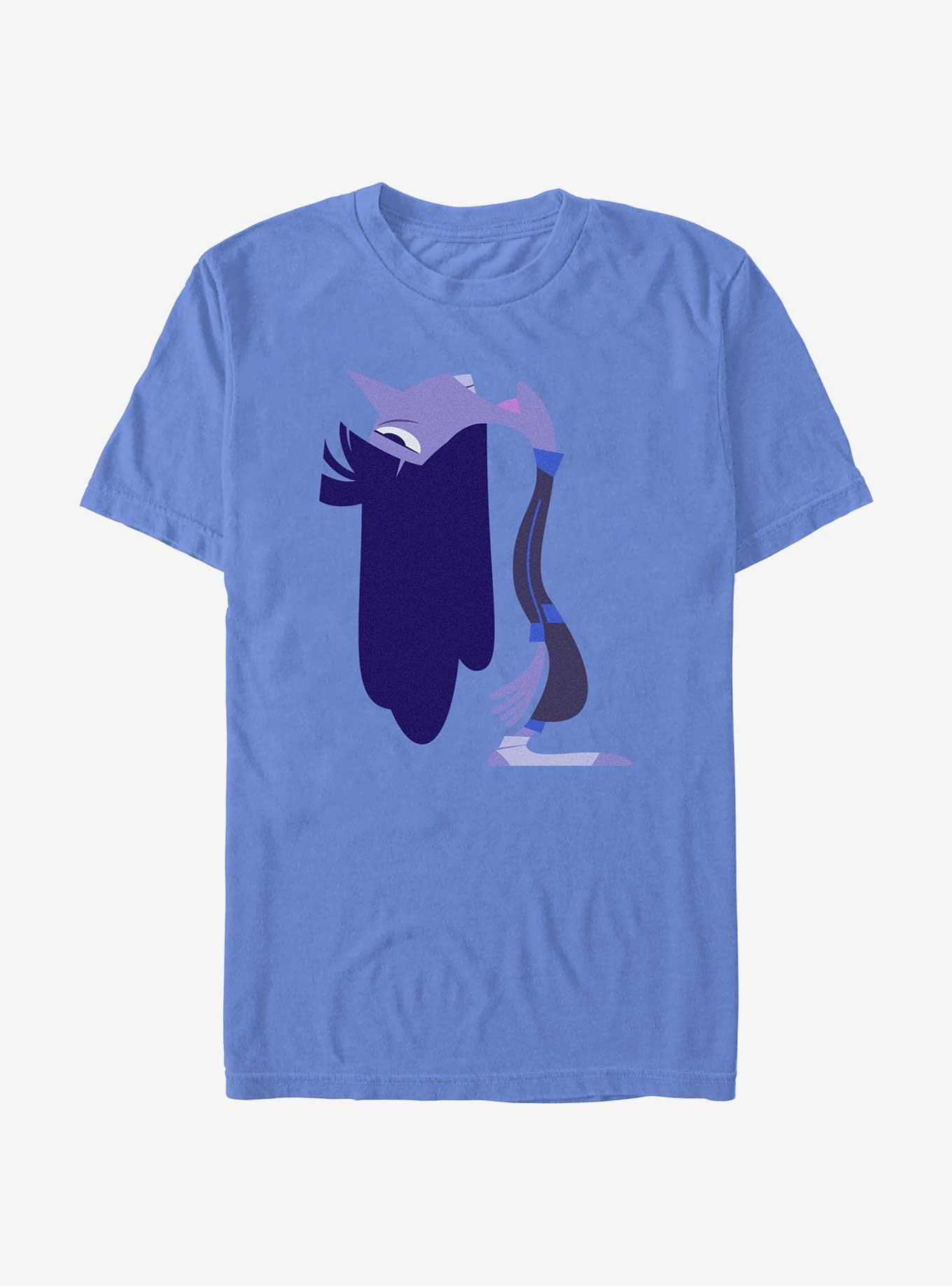 Disney Pixar Inside Out 2 Ennui Head Garment Dye T-Shirt, PERIWINKLE, hi-res