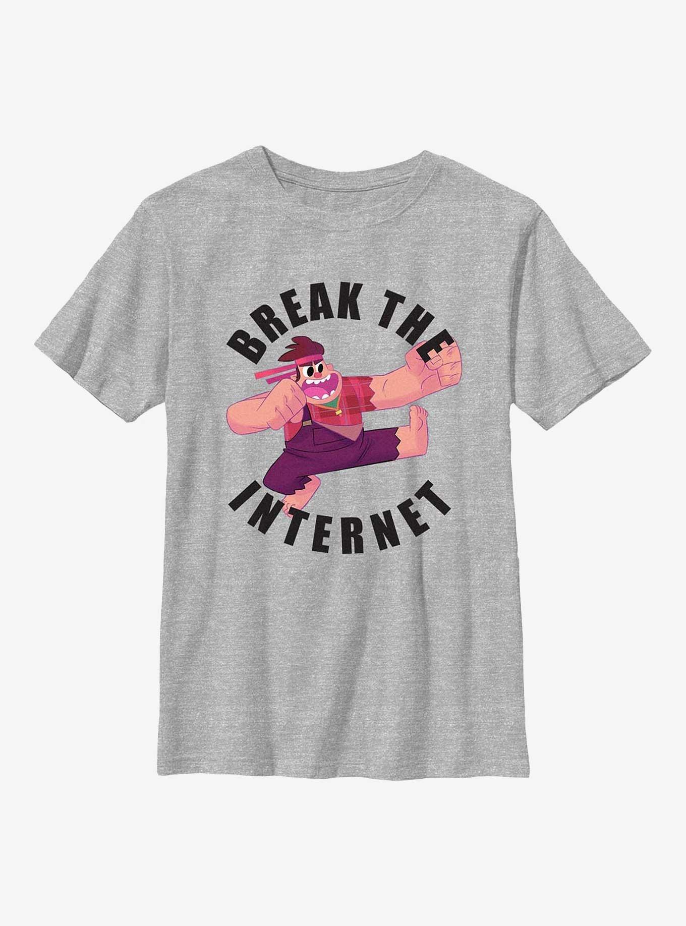 Wreck-It Ralph Break The Internet Youth T-Shirt, ATH HTR, hi-res