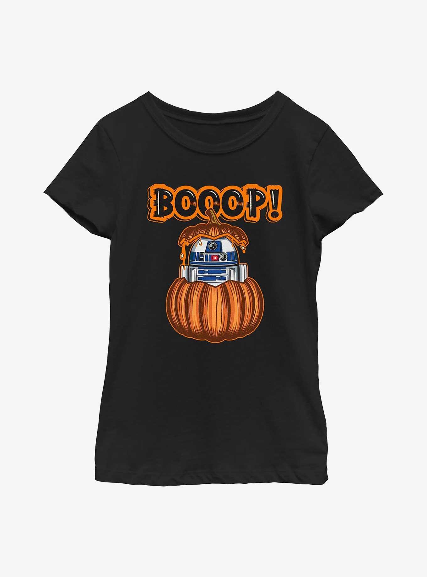 Star Wars Boooop Pumpkin R2D2 Youth Girls T-Shirt, , hi-res