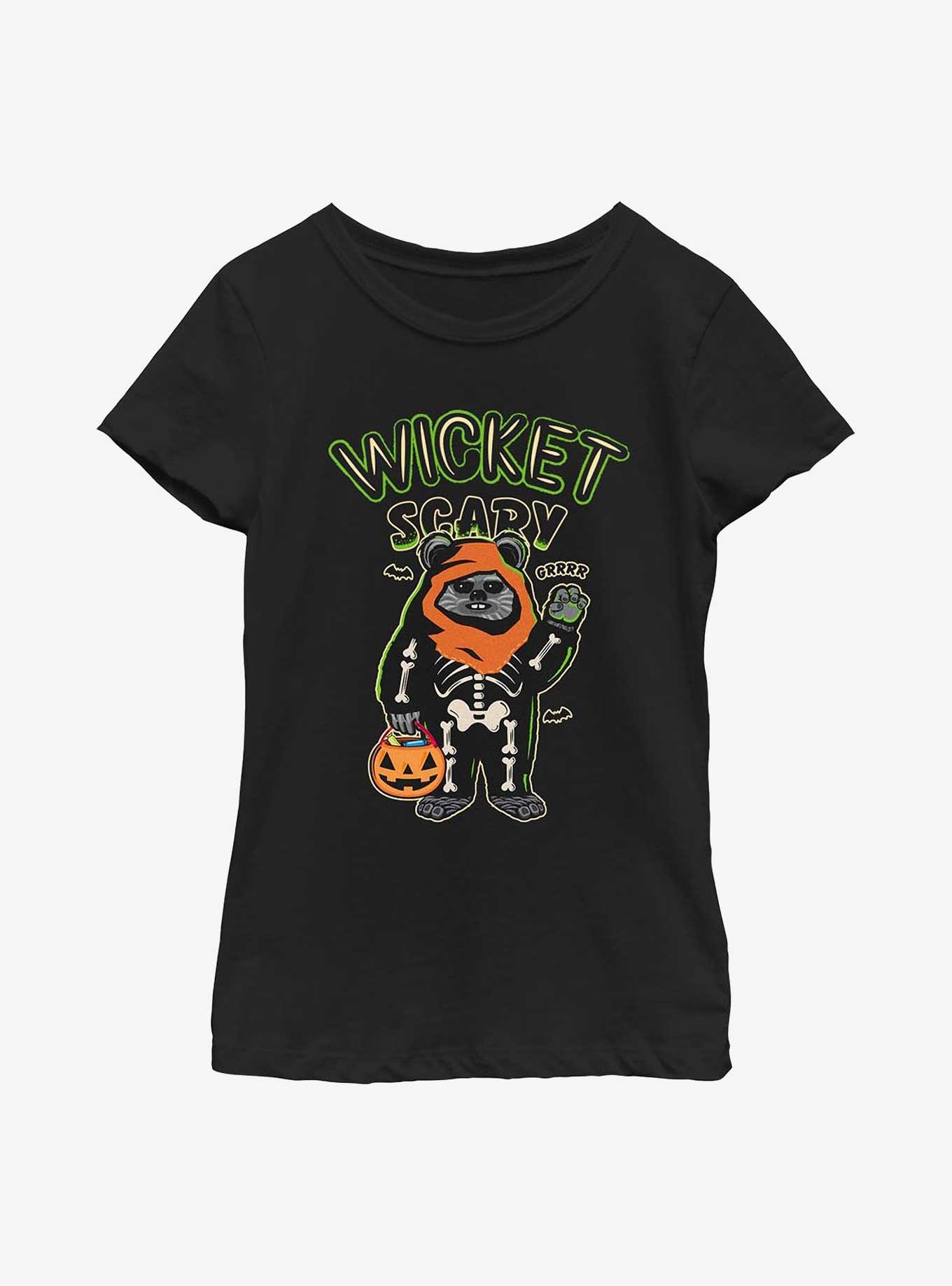 Star Wars Wicket Scary Ewoks Youth Girls T-Shirt, BLACK, hi-res